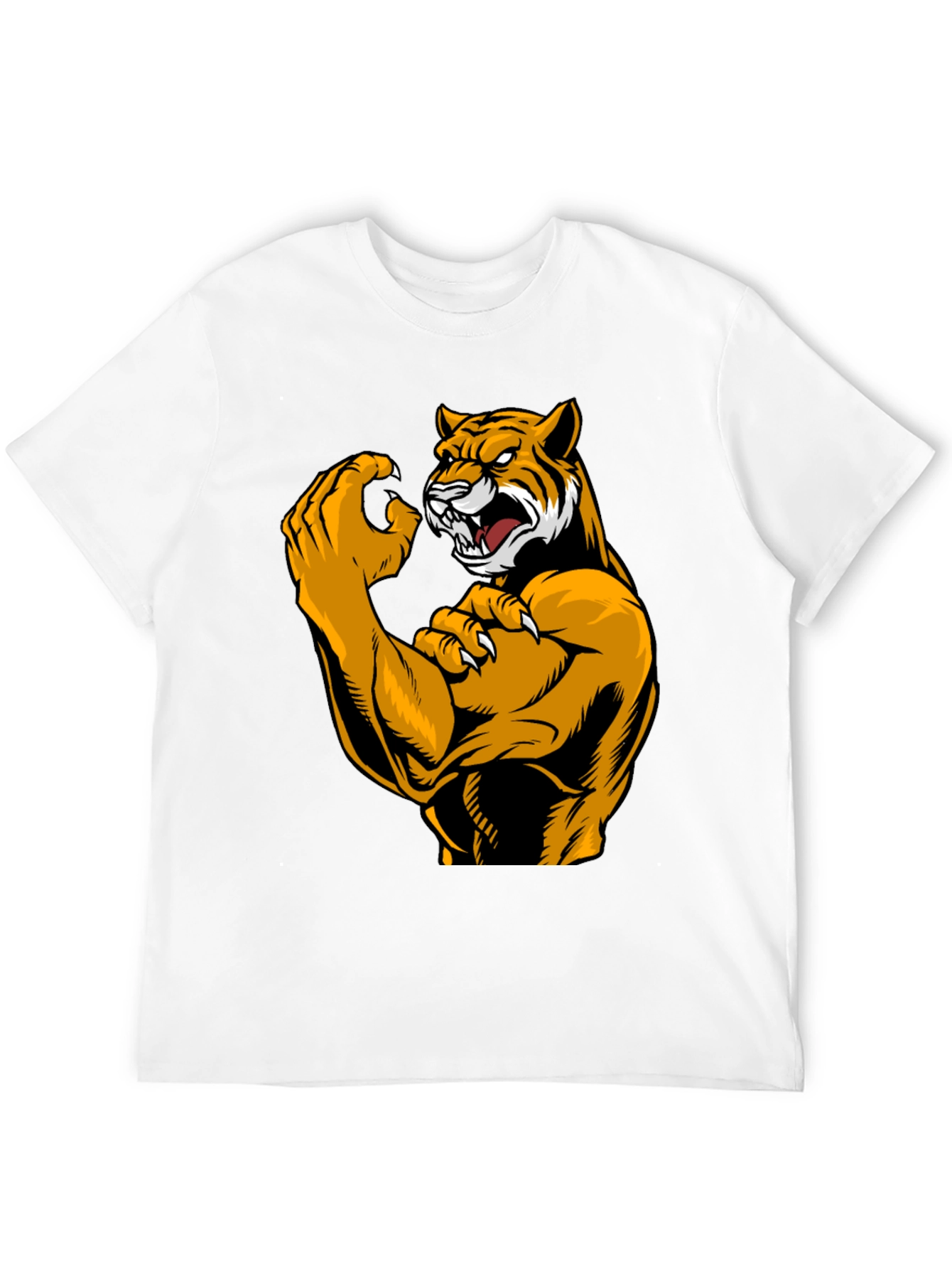 Black Tiger Muscle Black T-Shirt view 12