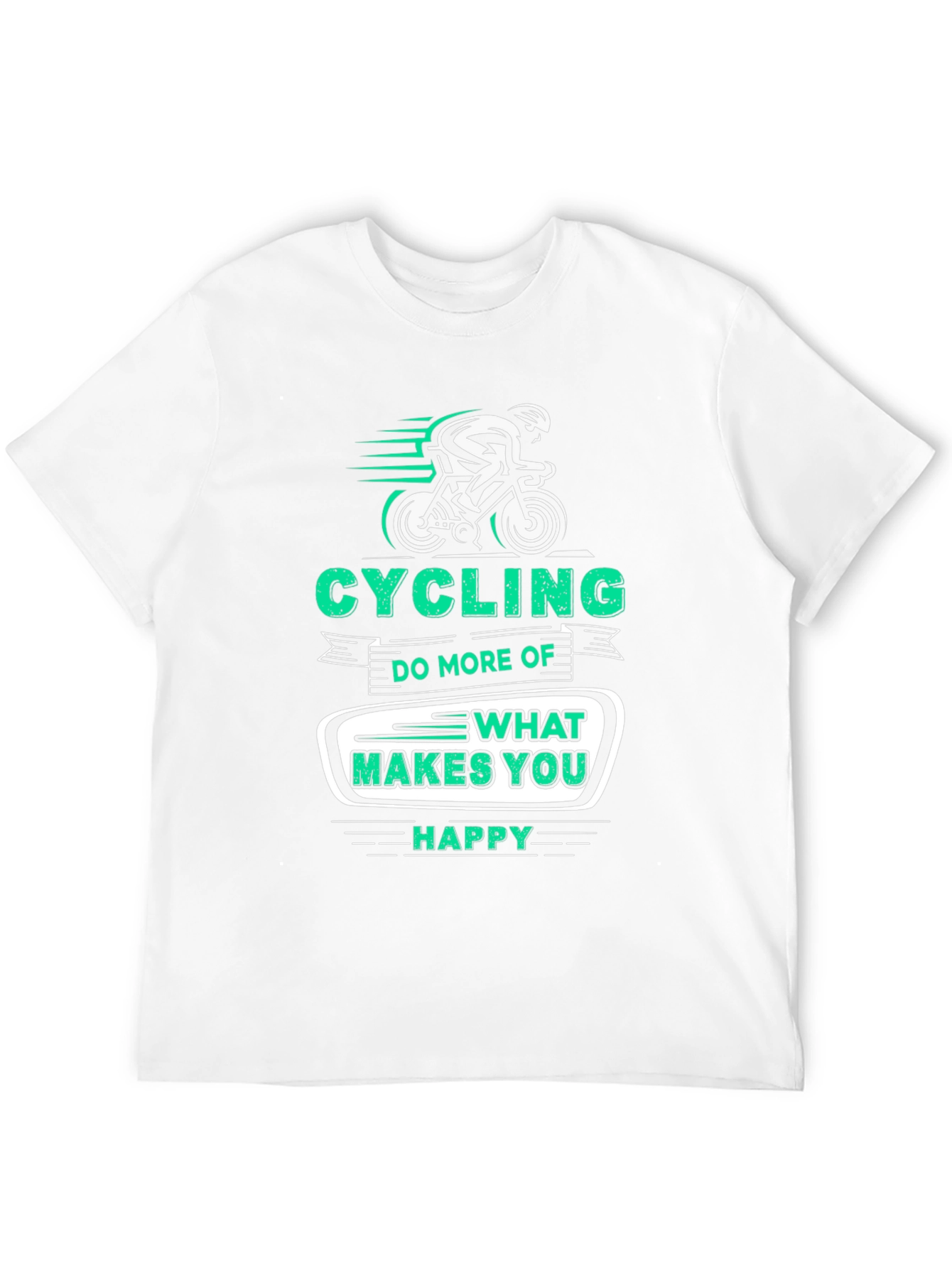 Cycling Makes You Happy Graphic T-Shirt - 12