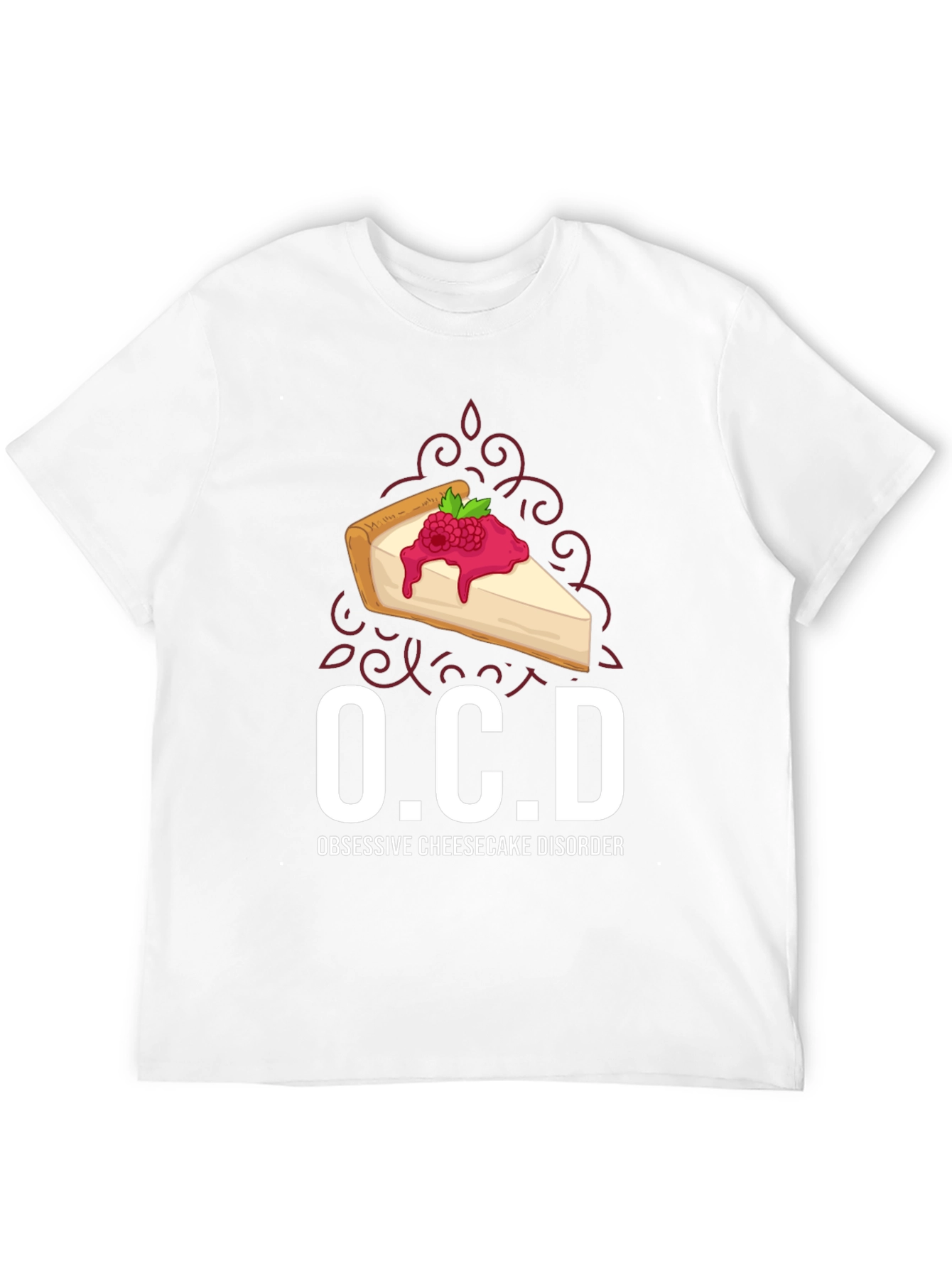 Black OCD Obsessive Cheesecake Disorder Graphic Tee view 12