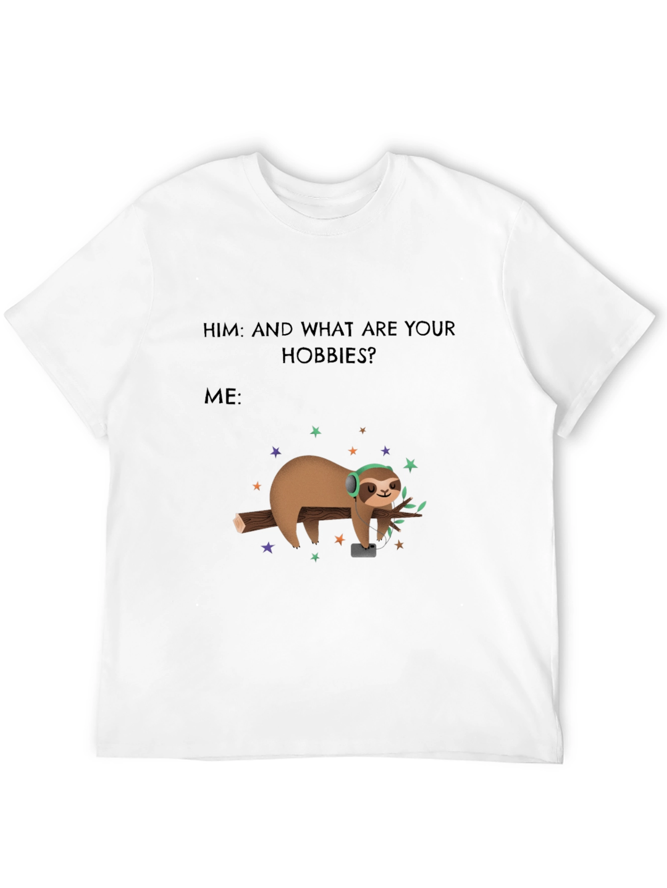 Black Hobbies Sloth Tee - Chill Vibes Only! view 12