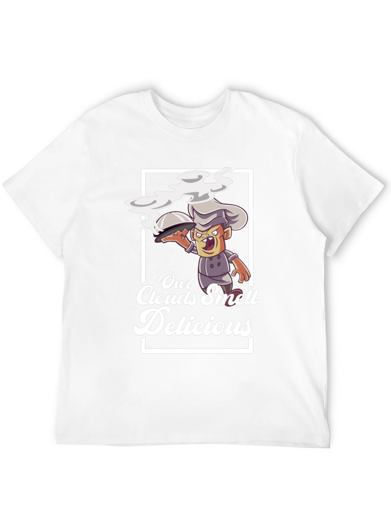 Black Our Clouds Smell Delicious T-Shirt Chef Cartoon Black view 12