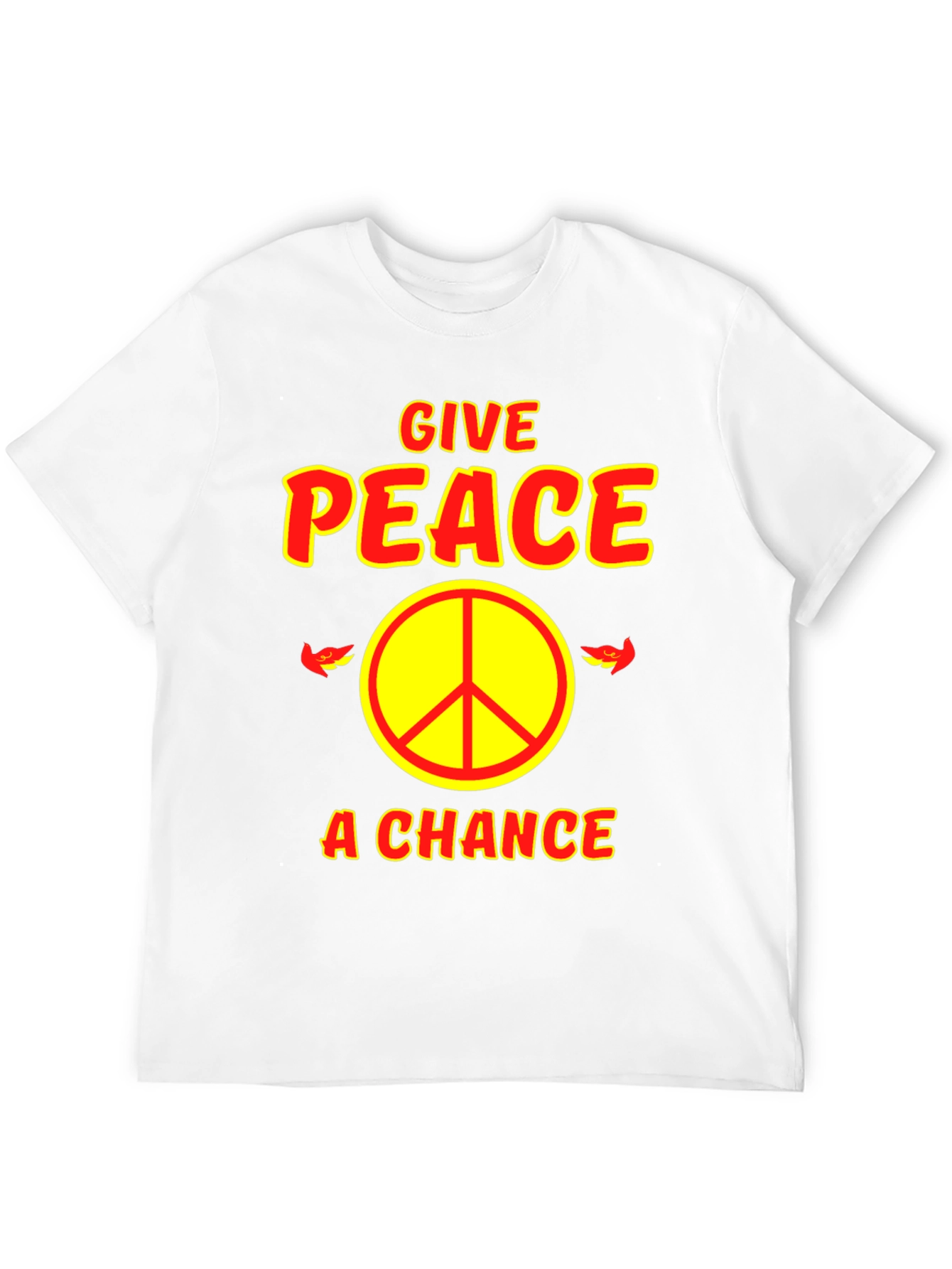 Black Give Peace A Chance Graphic T-Shirt view 12