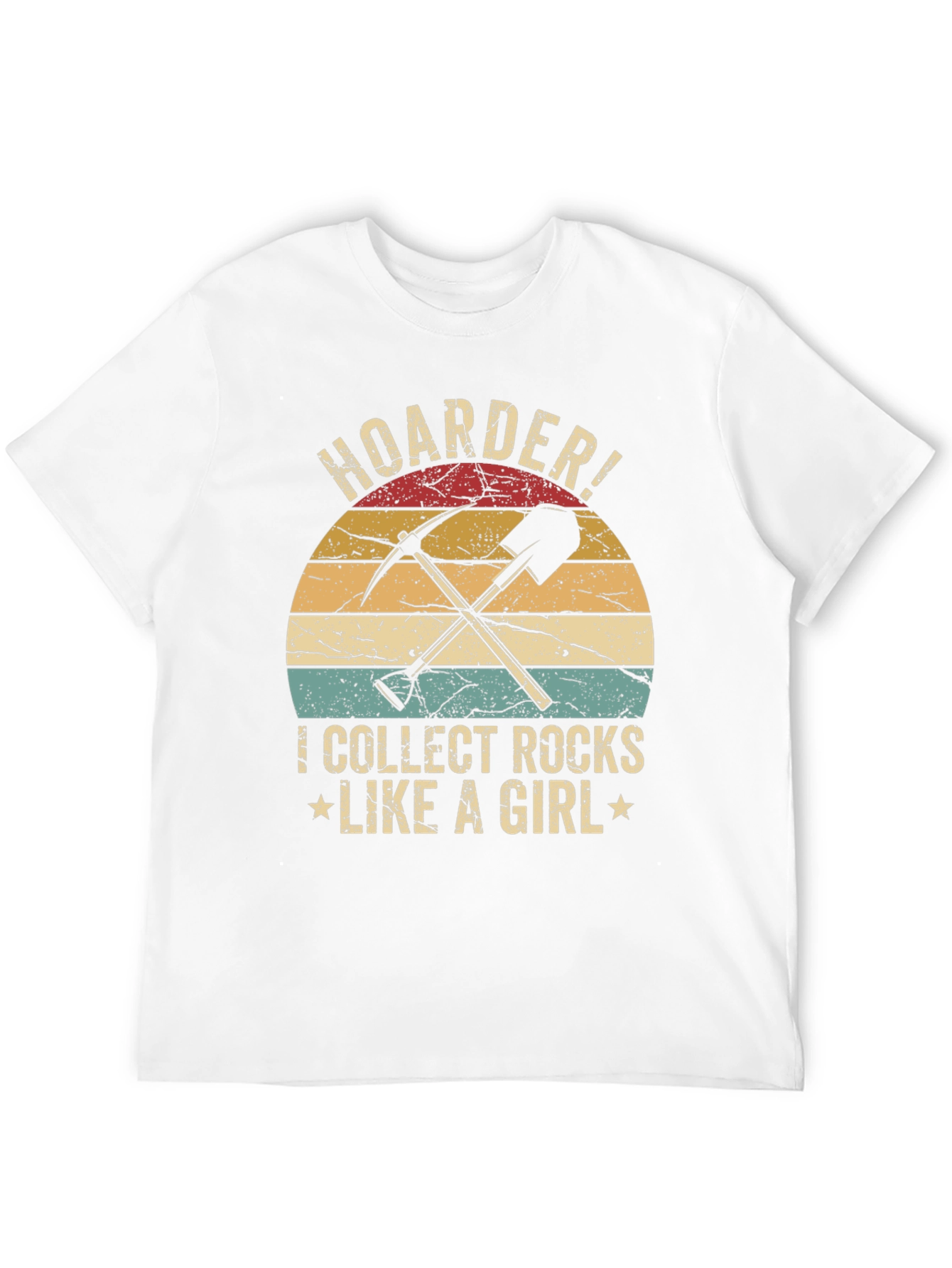 Black Hoarder! I Collect Rocks Like a Girl T-Shirt view 12