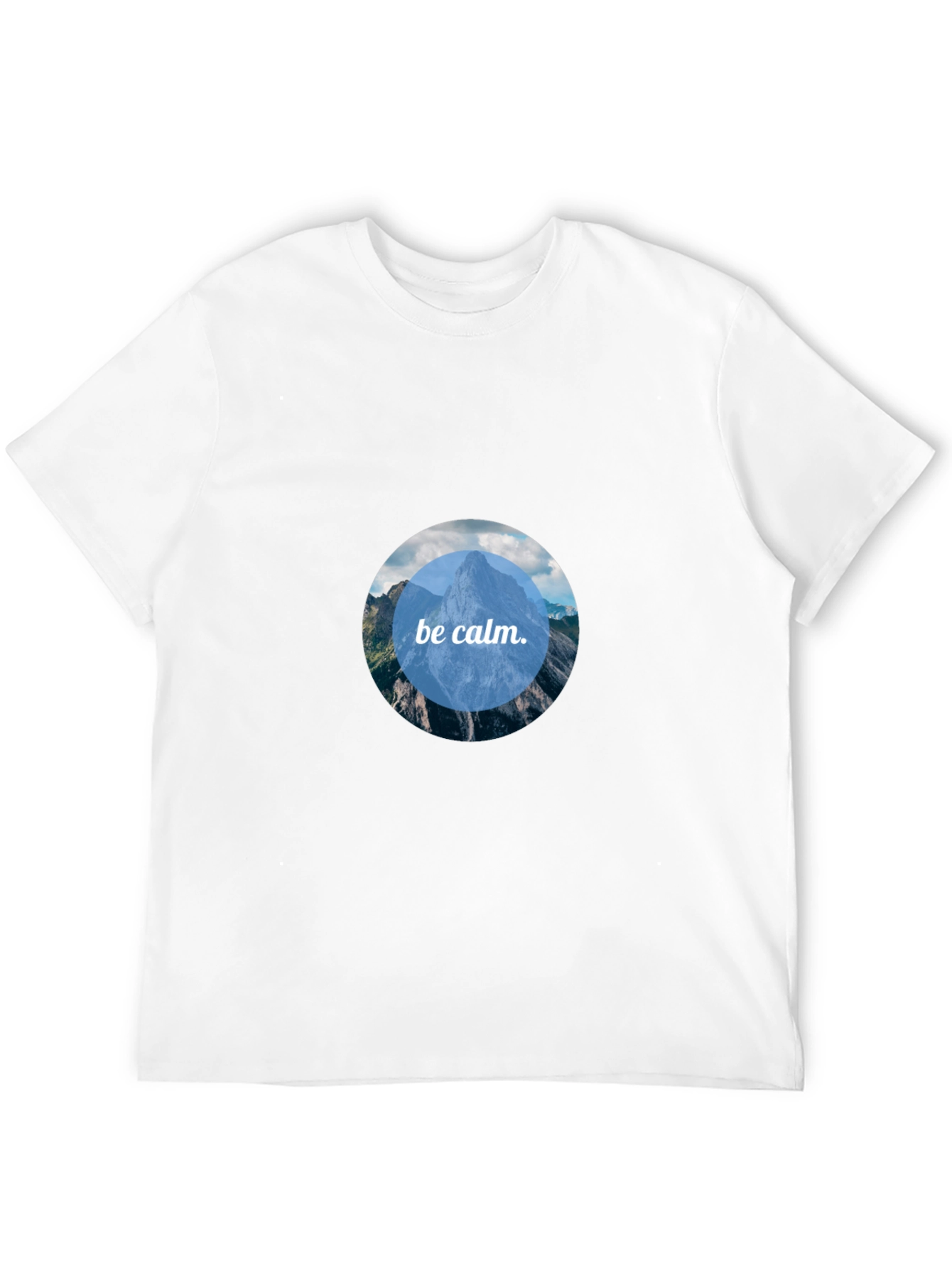 Black Be Calm Mountain Scene Tee - Black view 12
