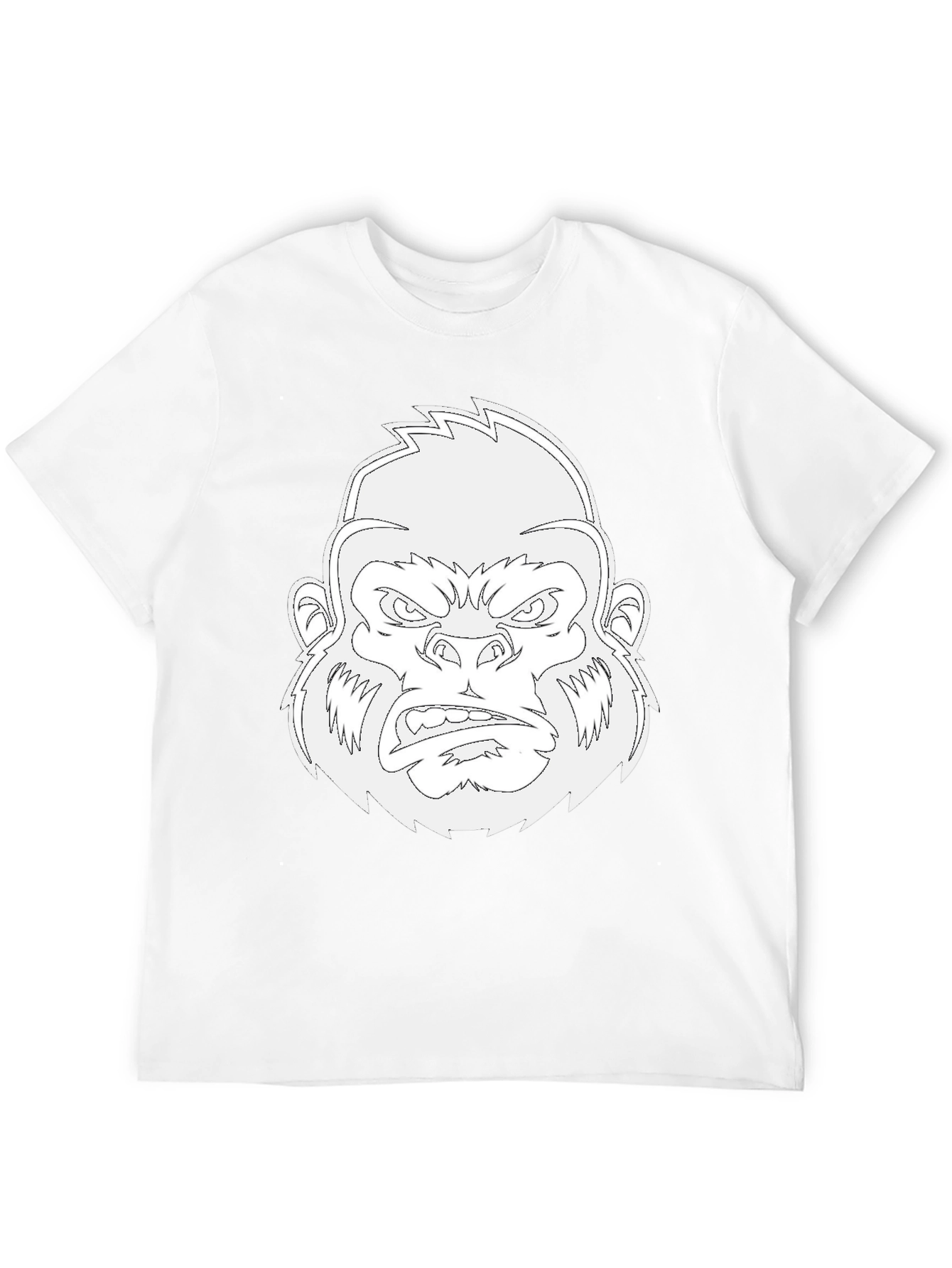 Black Gorilla Graphic Black T-Shirt for Men view 12