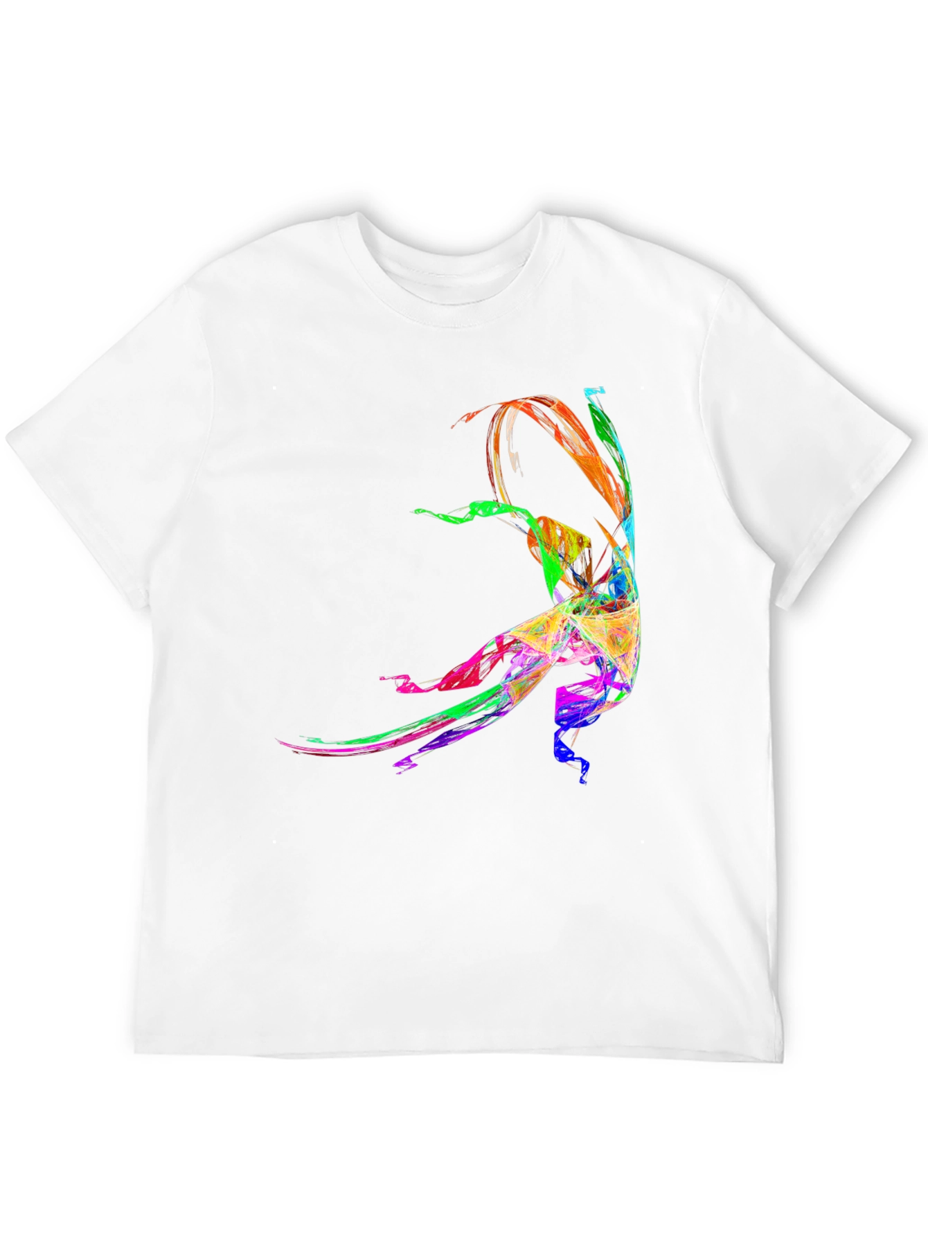 Black Colorful Abstract Dancer Graphic Tee view 12