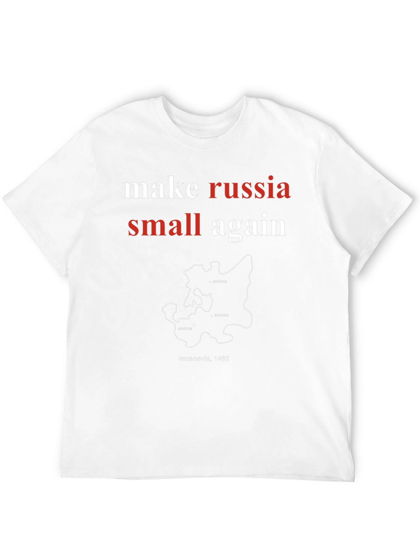 Black Make Russia Small Again T-Shirt - Black Cotton Tee view 12