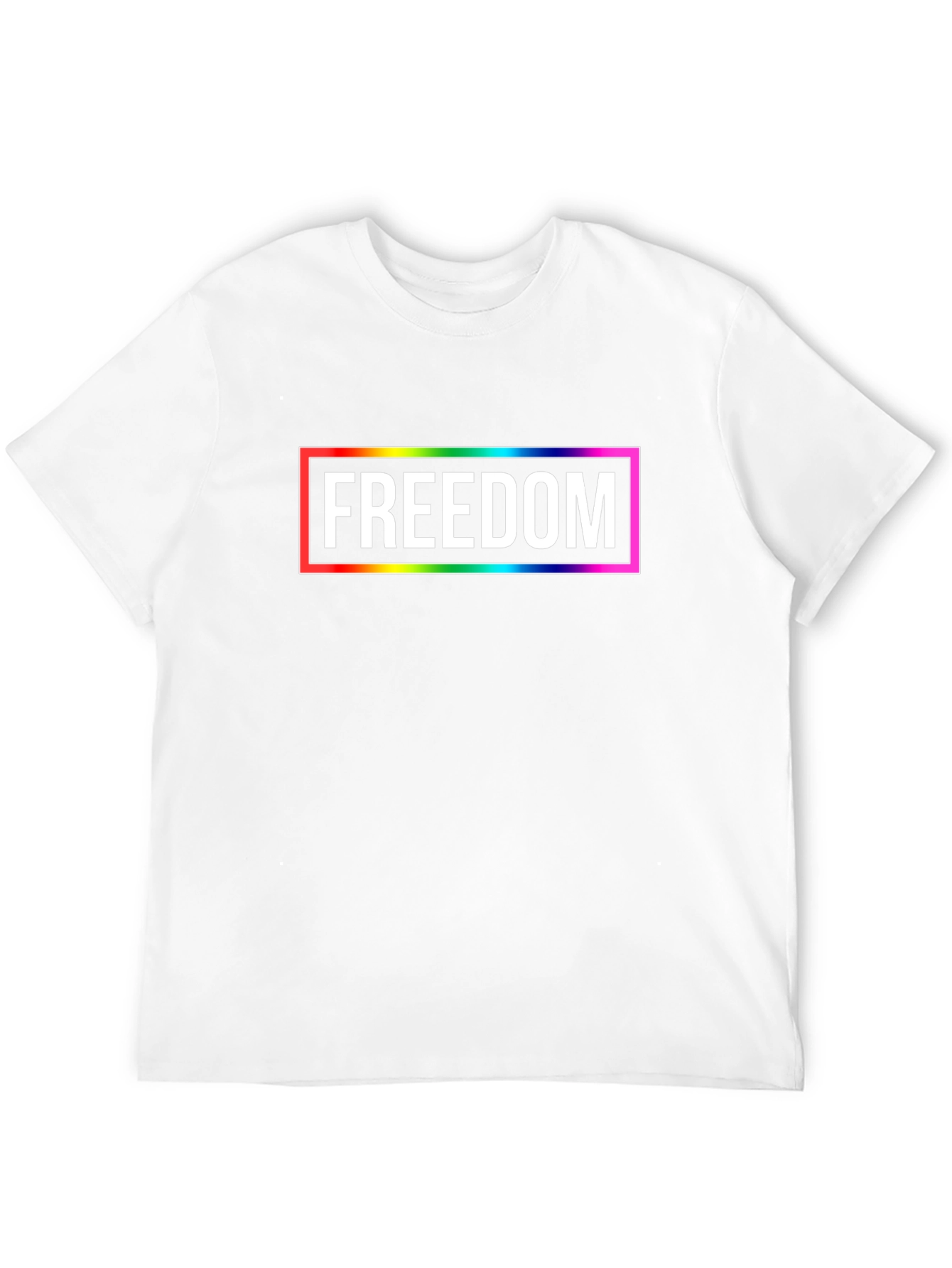 Black Freedom Rainbow Graphic Tee - Unisex T-Shirt view 12