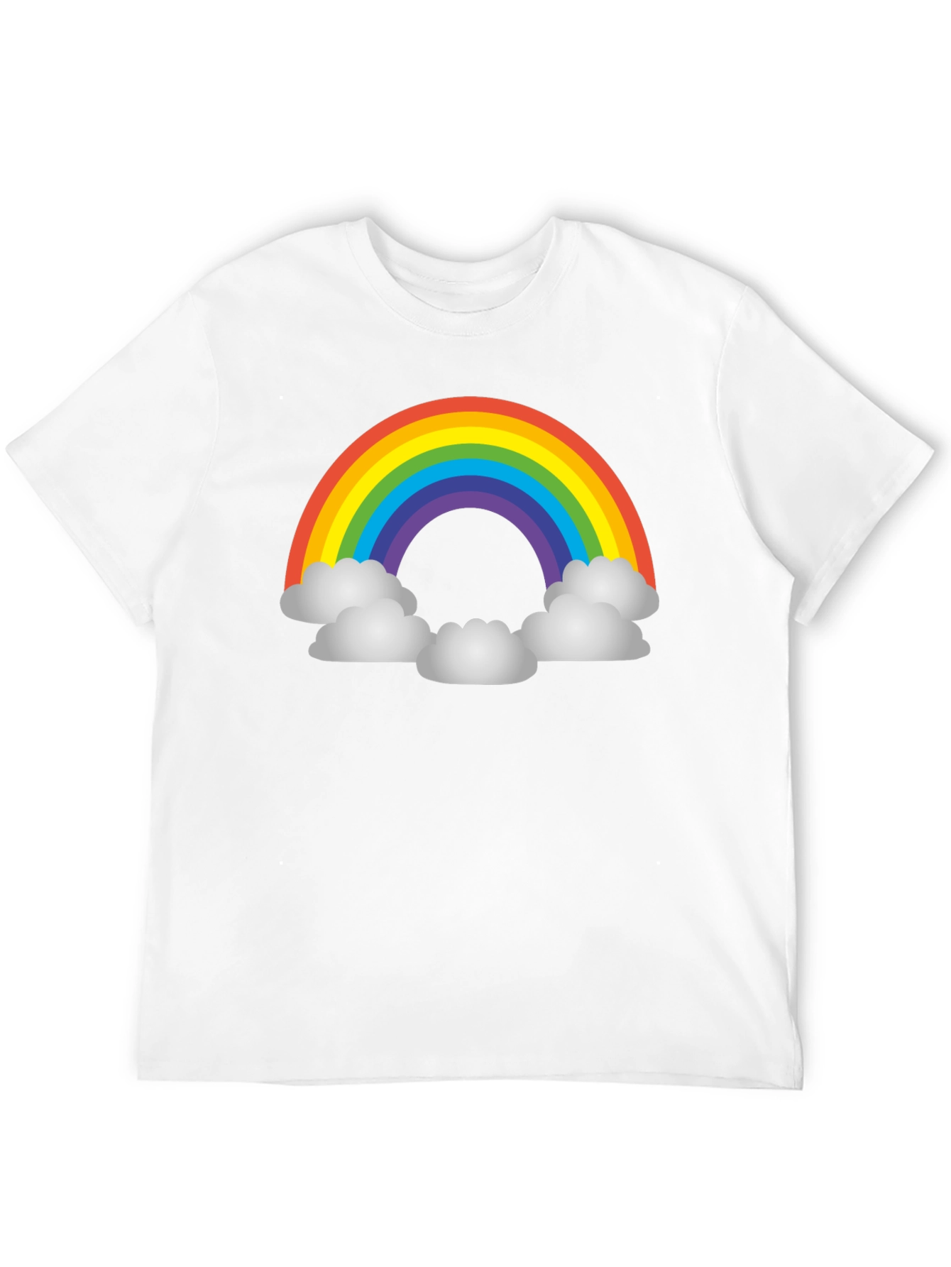 Black Rainbow Cloud Graphic T-Shirt - Unisex Black Tee view 12