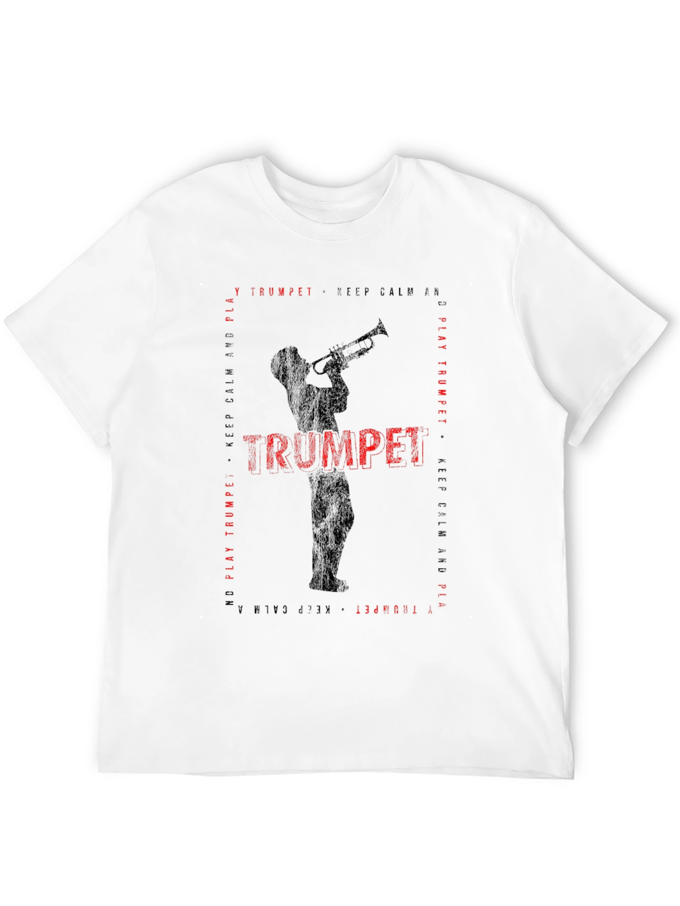 Black Keep Calm and Play Trumpet T-Shirt view 12