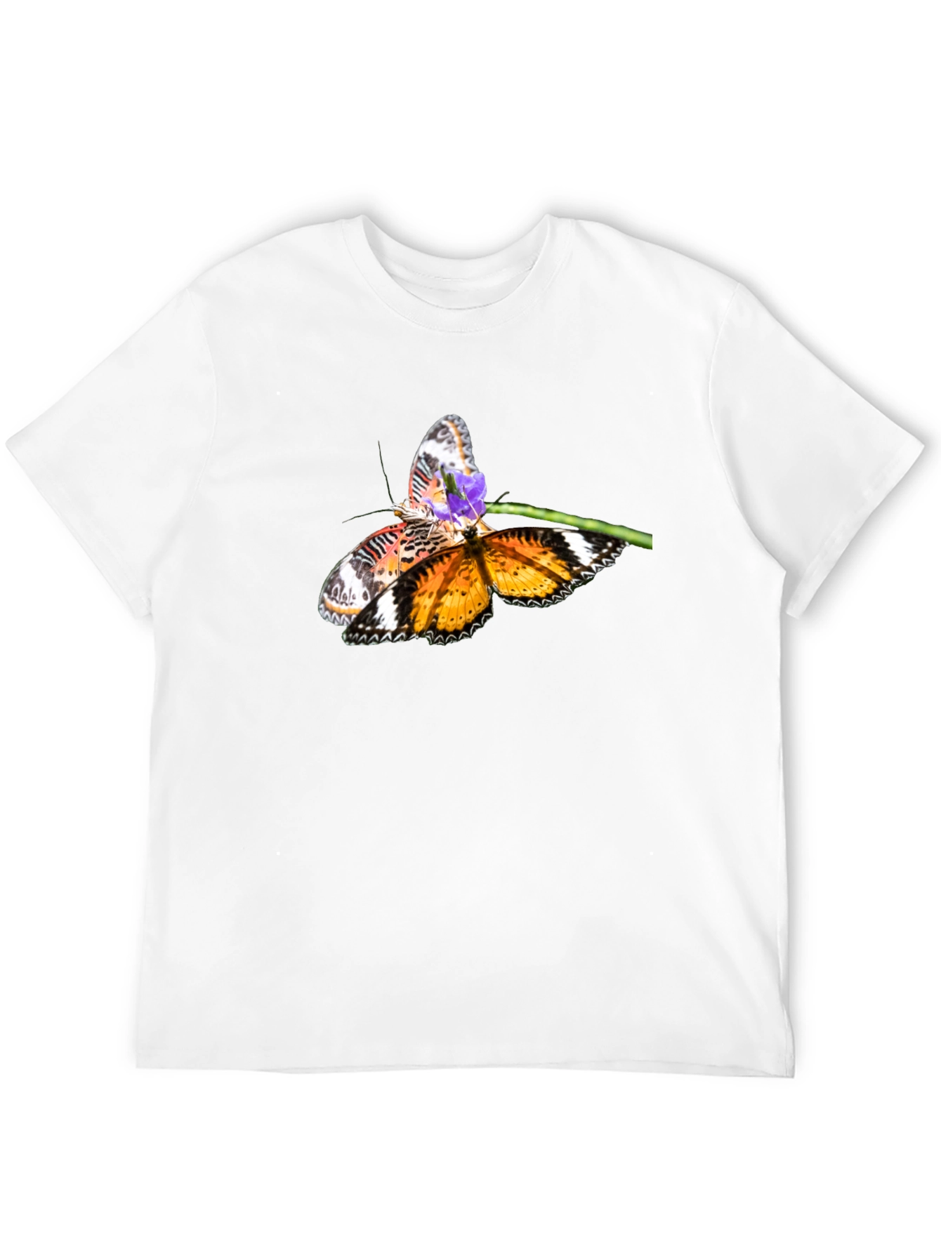 Black Butterfly Graphic Print Black T-Shirt view 12