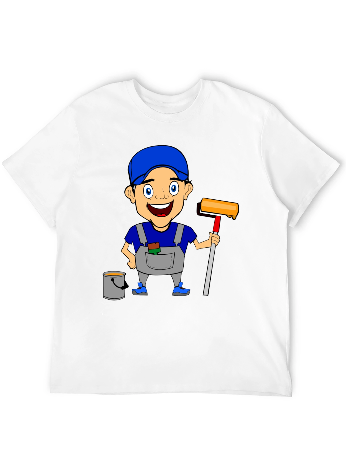 Black Painter Cartoon Graphic T-Shirt view 12