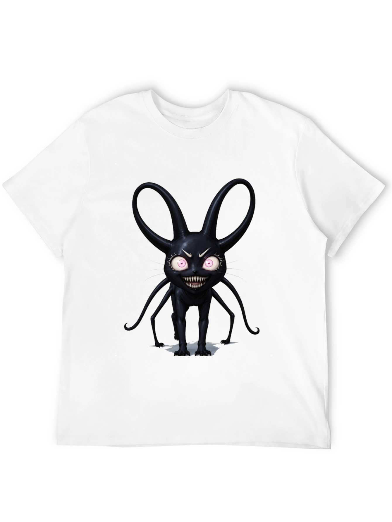 Black Monster Graphic Tee - Dark Fantasy Style T-Shirt view 12
