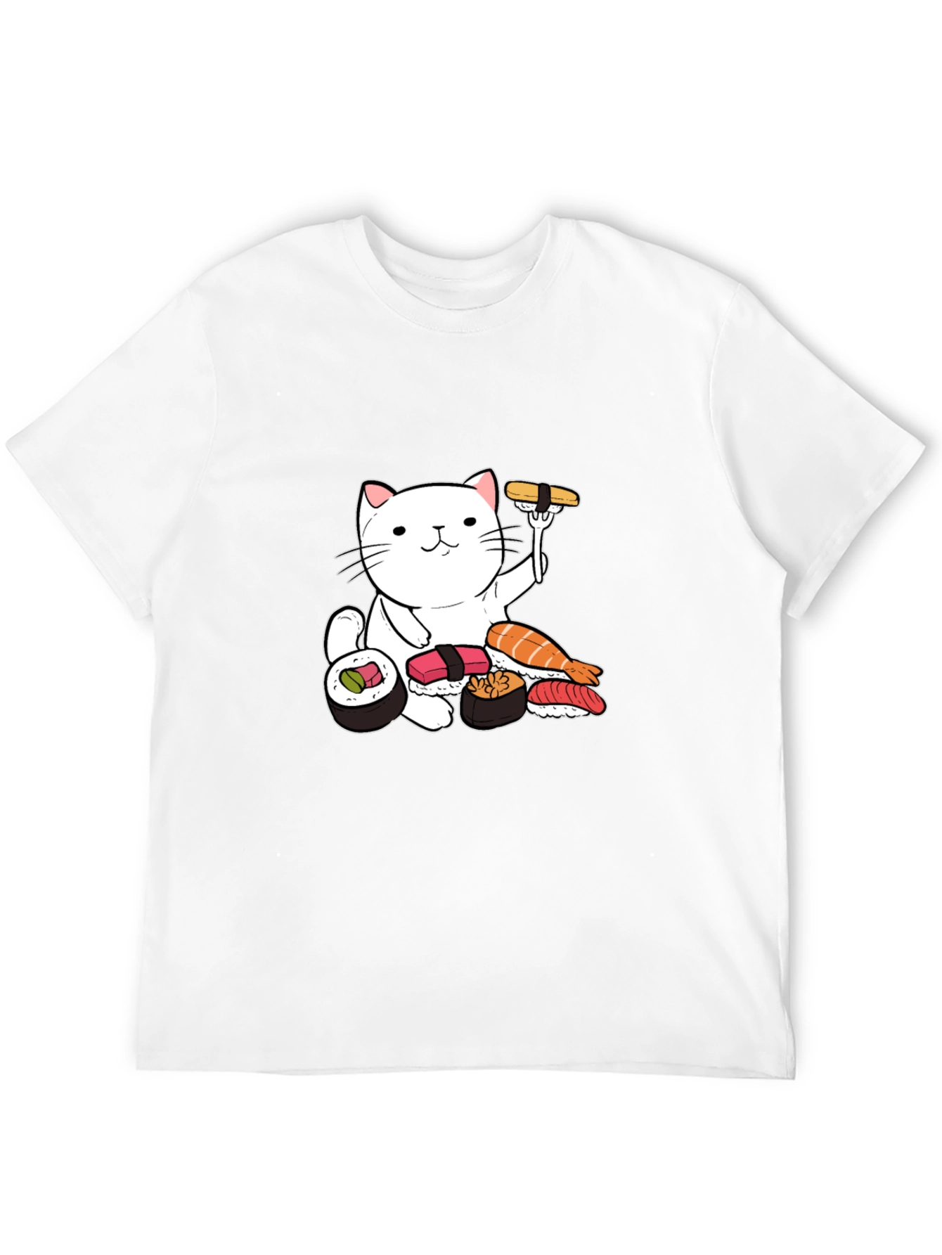 Black Sushi Cat Graphic T-Shirt - Cute & Comfy view 12