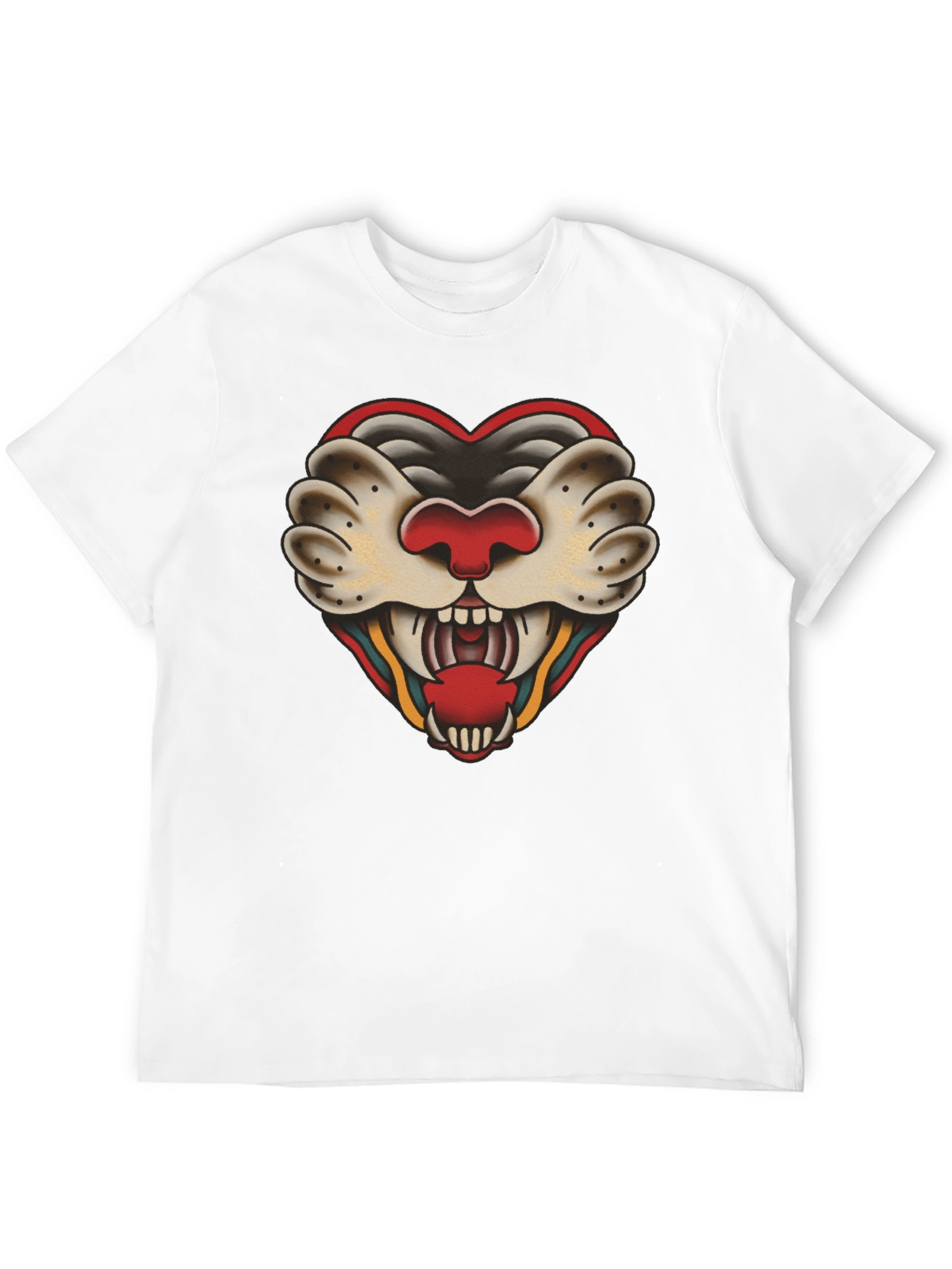 Black Heart Tattoo Graphic Tee - Bold Black Cotton view 12
