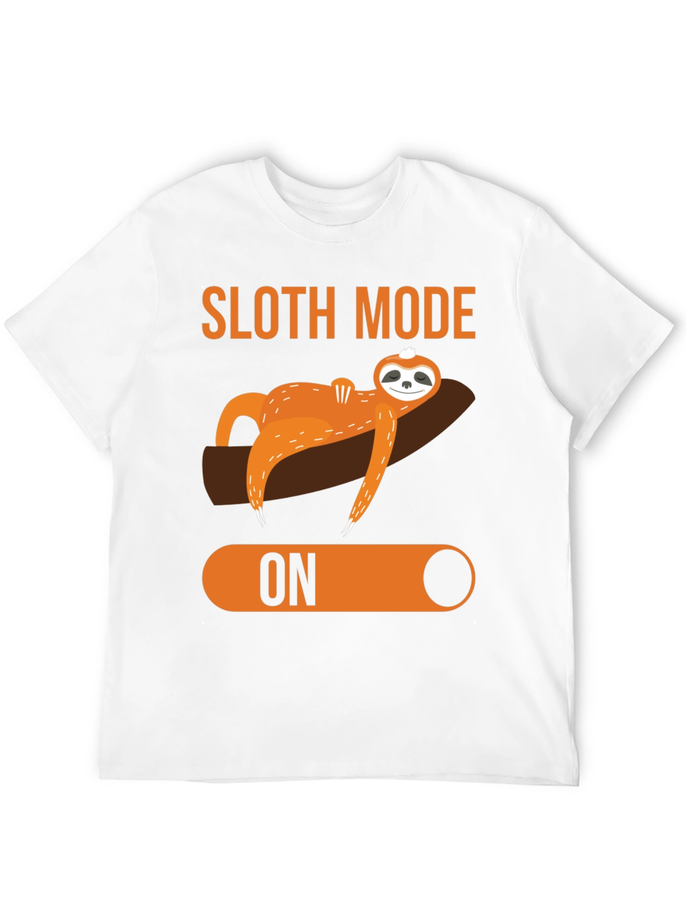 Black Sloth Mode ON Graphic T-Shirt view 12