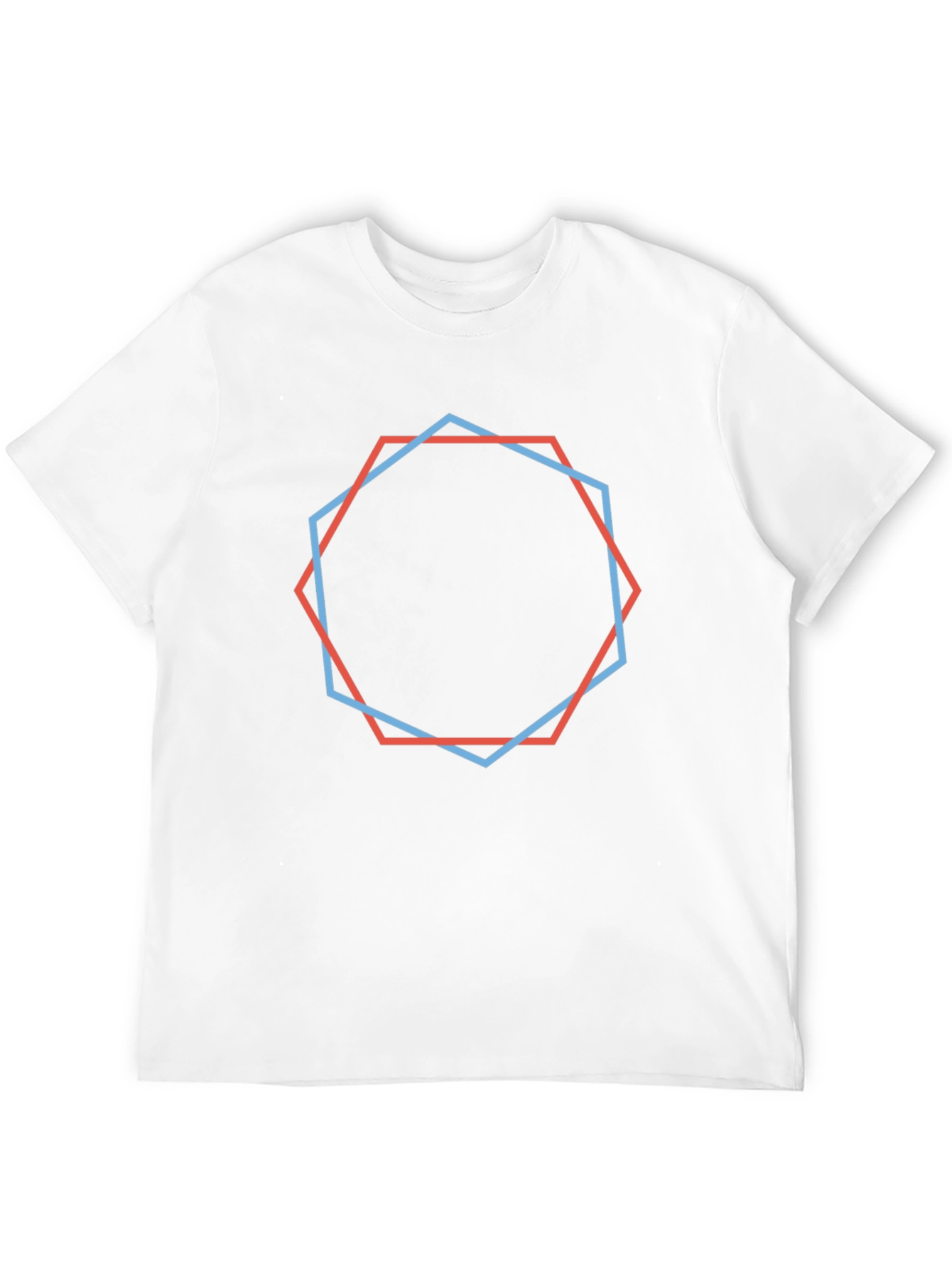 Black Geometric Octagon T-Shirt - Modern Style view 12