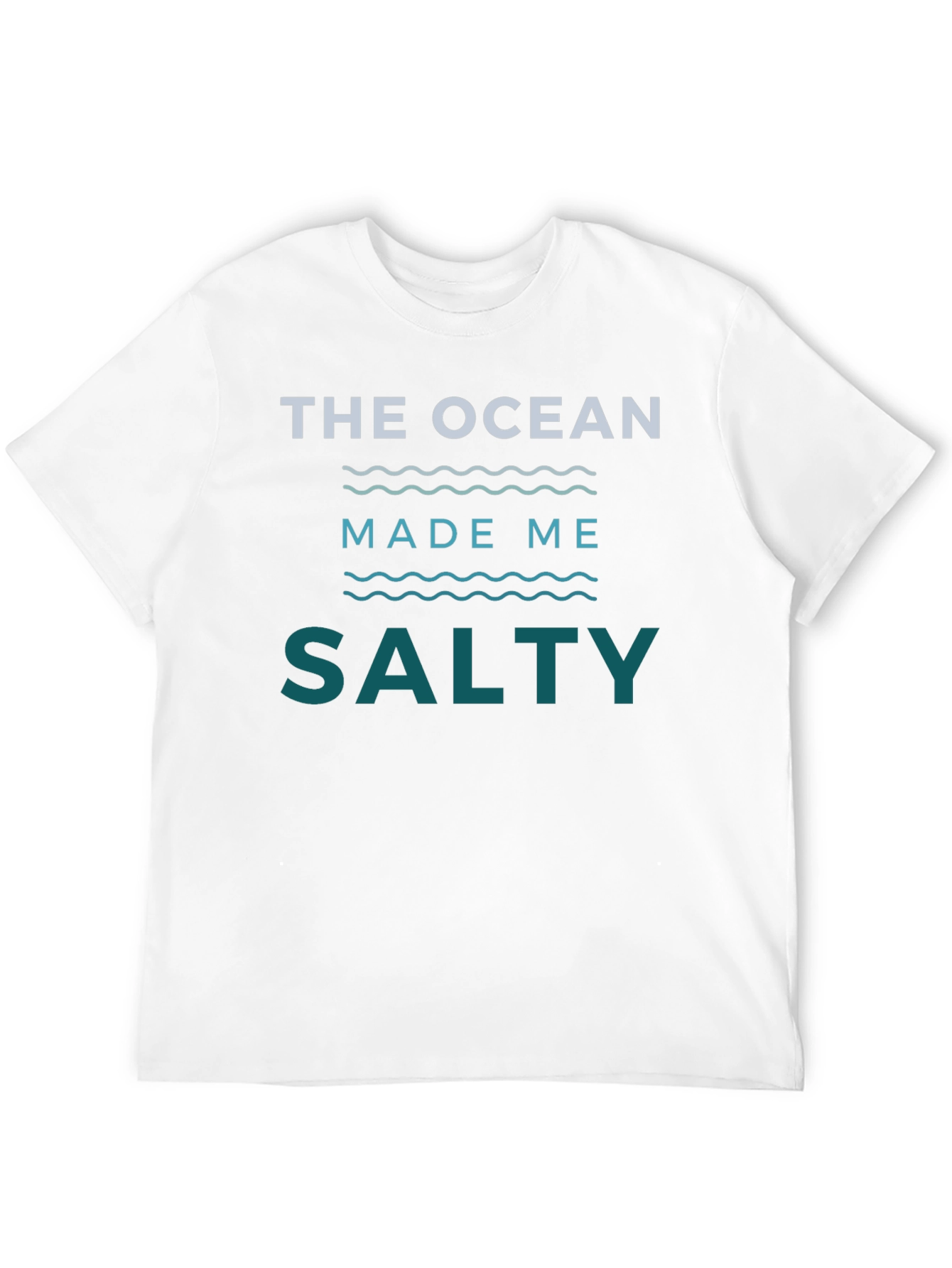 Black The Ocean Made Me Salty Tee - Black Cotton Shirt view 12