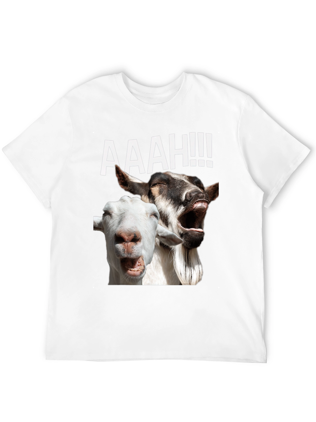 Black Screaming Goats Graphic Tee - Hilarious Novelty T-Shirt view 12