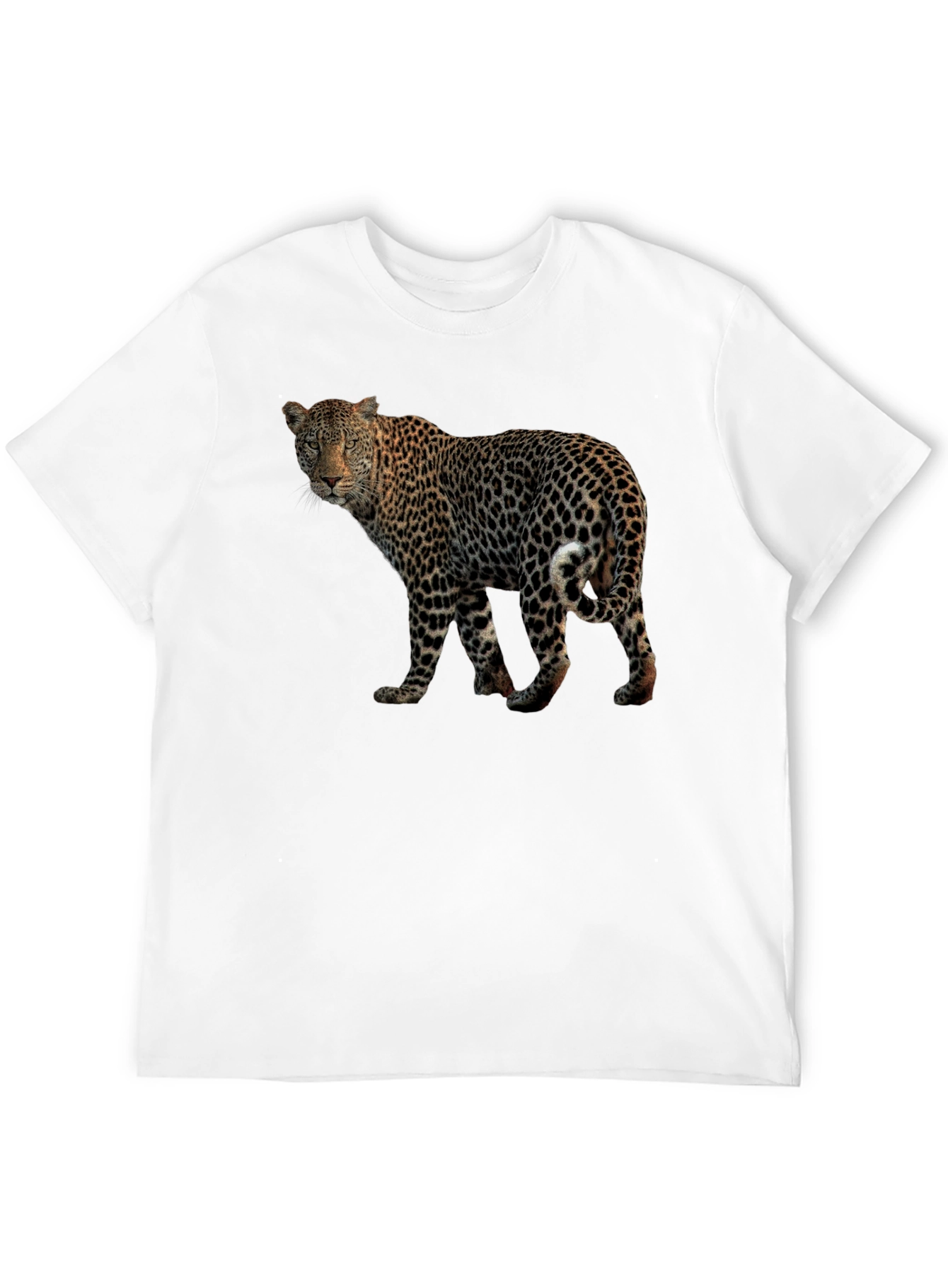 Black Leopard Print Black T-Shirt view 12