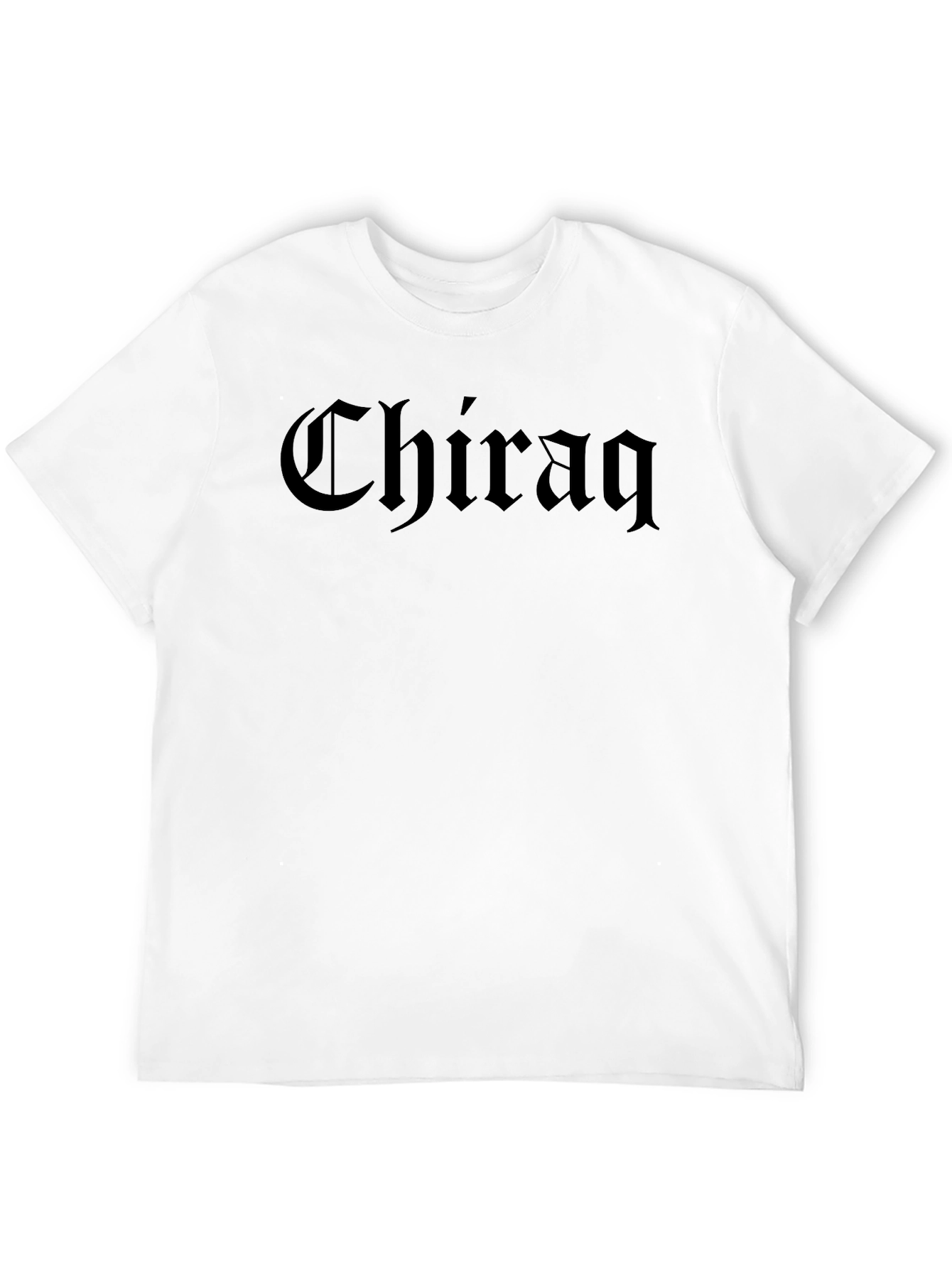 Black Chiraq Text Graphic Black T-Shirt view 12