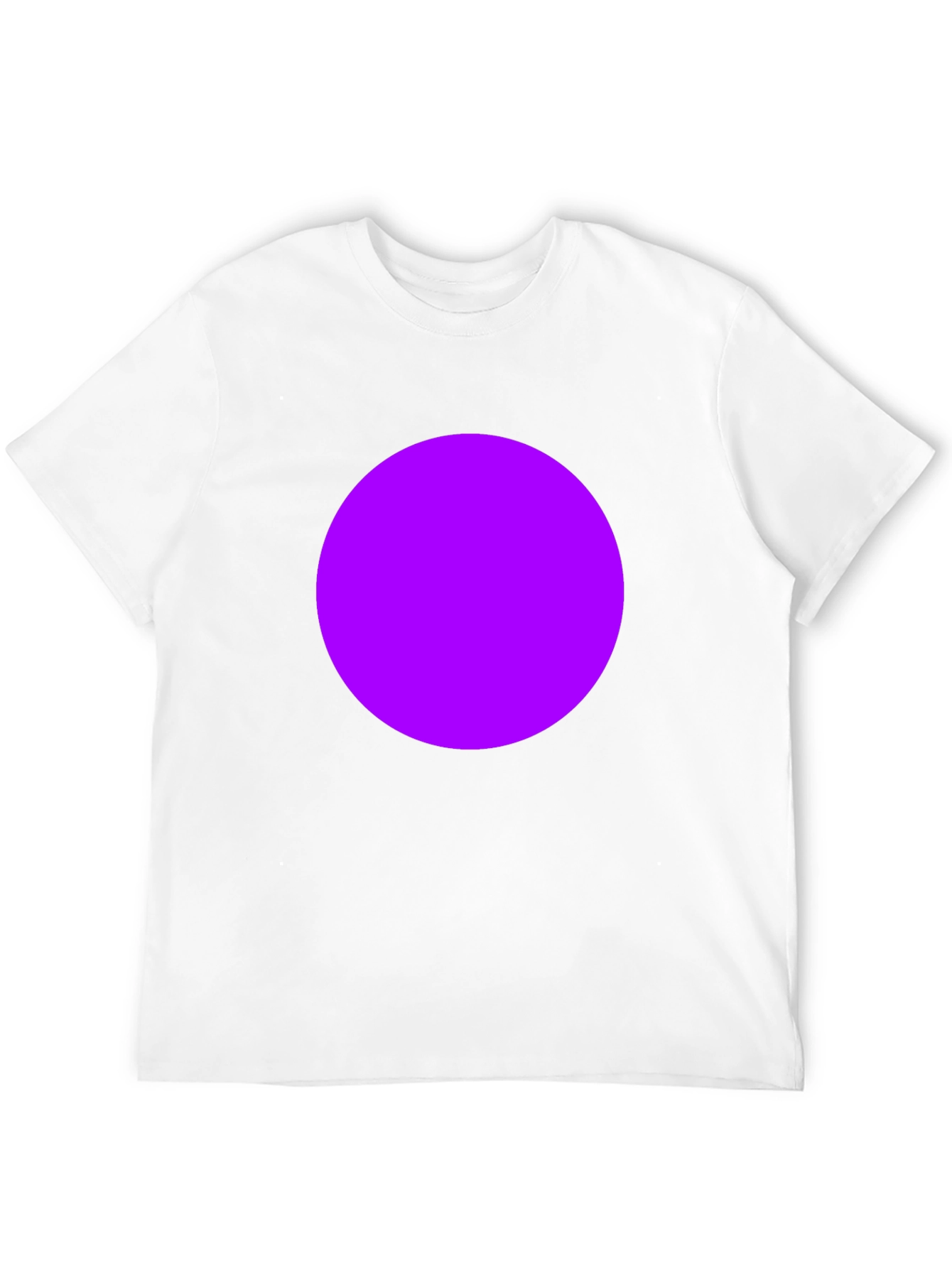 Black Men's Black T-Shirt with Bold Purple Circle Design view 12