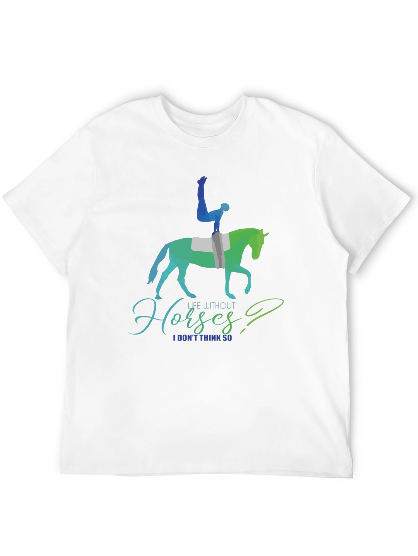 Black Equestrian T-Shirt: Life Without Horses? view 12