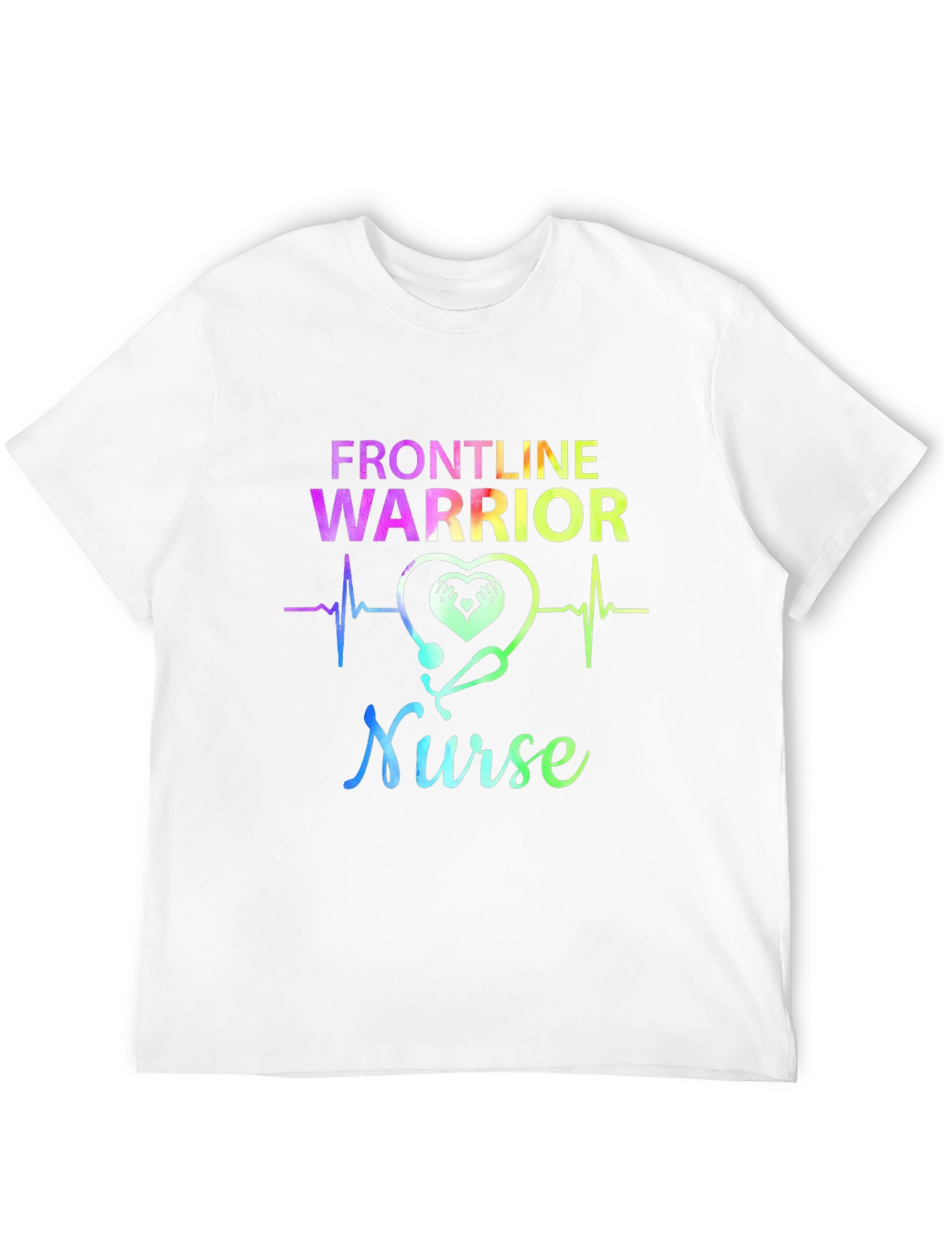 Black Frontline Warrior Nurse Graphic Tee - Unisex view 12