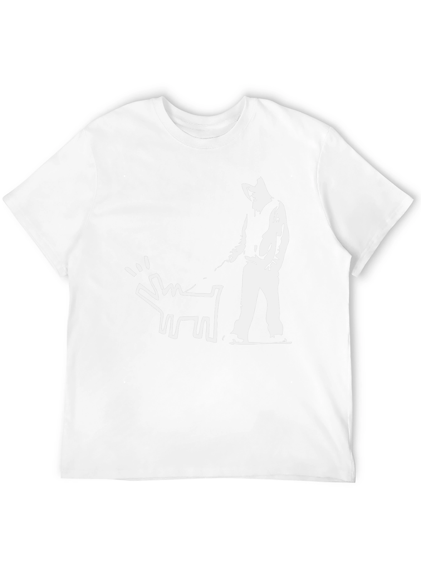 Black Banksy Dog Walker Graphic T-Shirt view 12