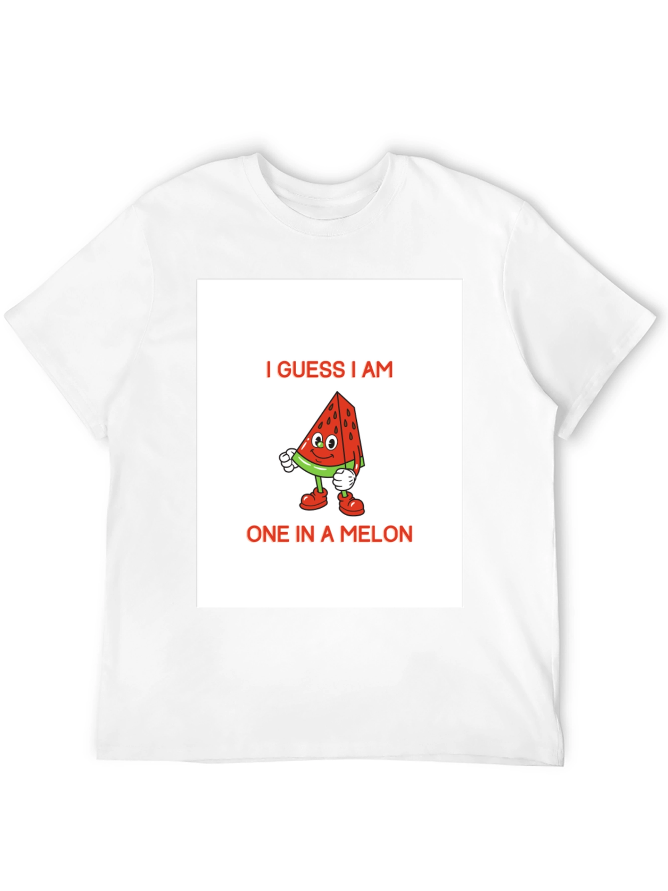 Black One in a Melon Graphic T-Shirt - Novelty Fruit Tee view 12