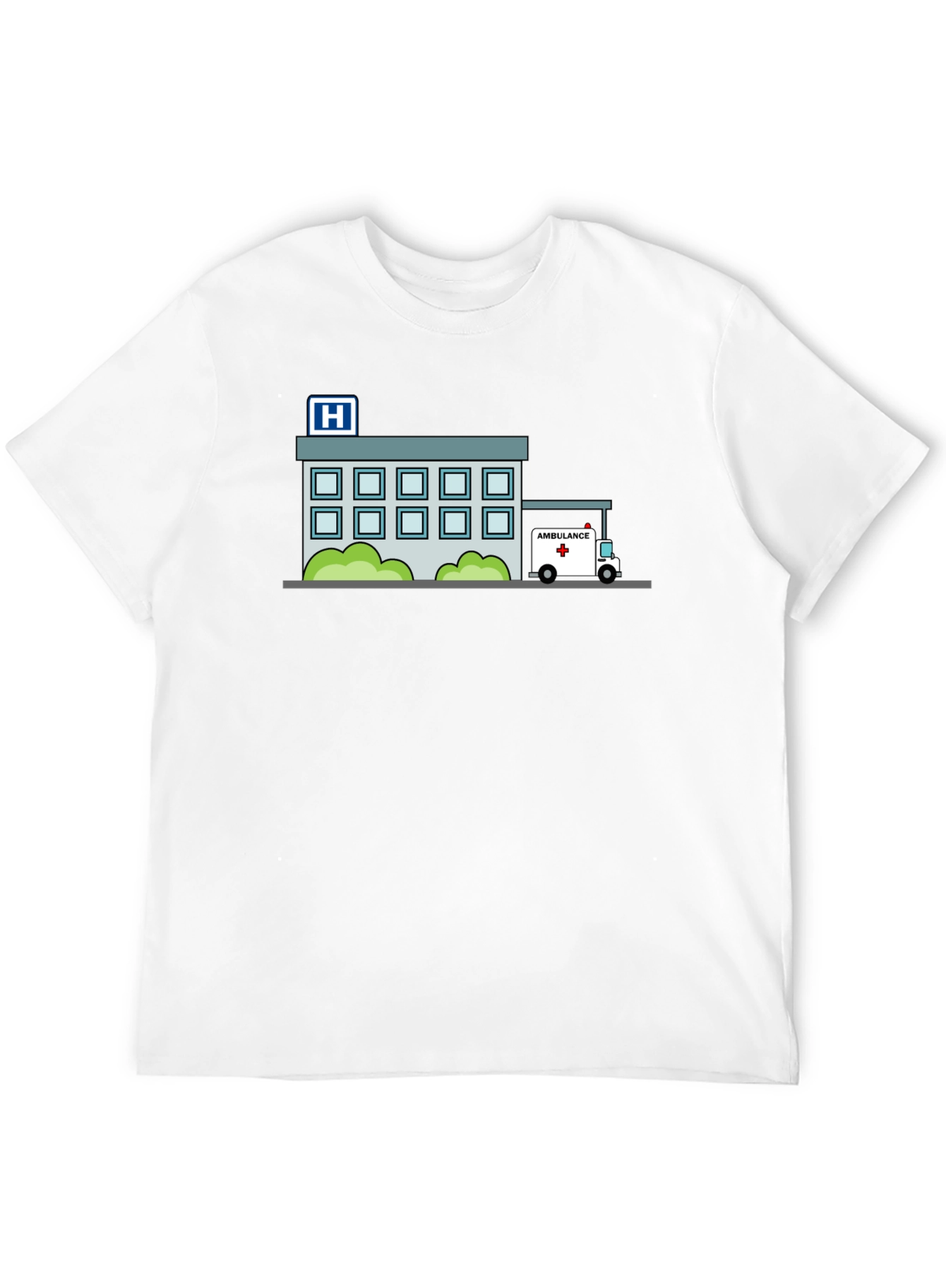 Black Hospital & Ambulance Graphic T-Shirt view 12