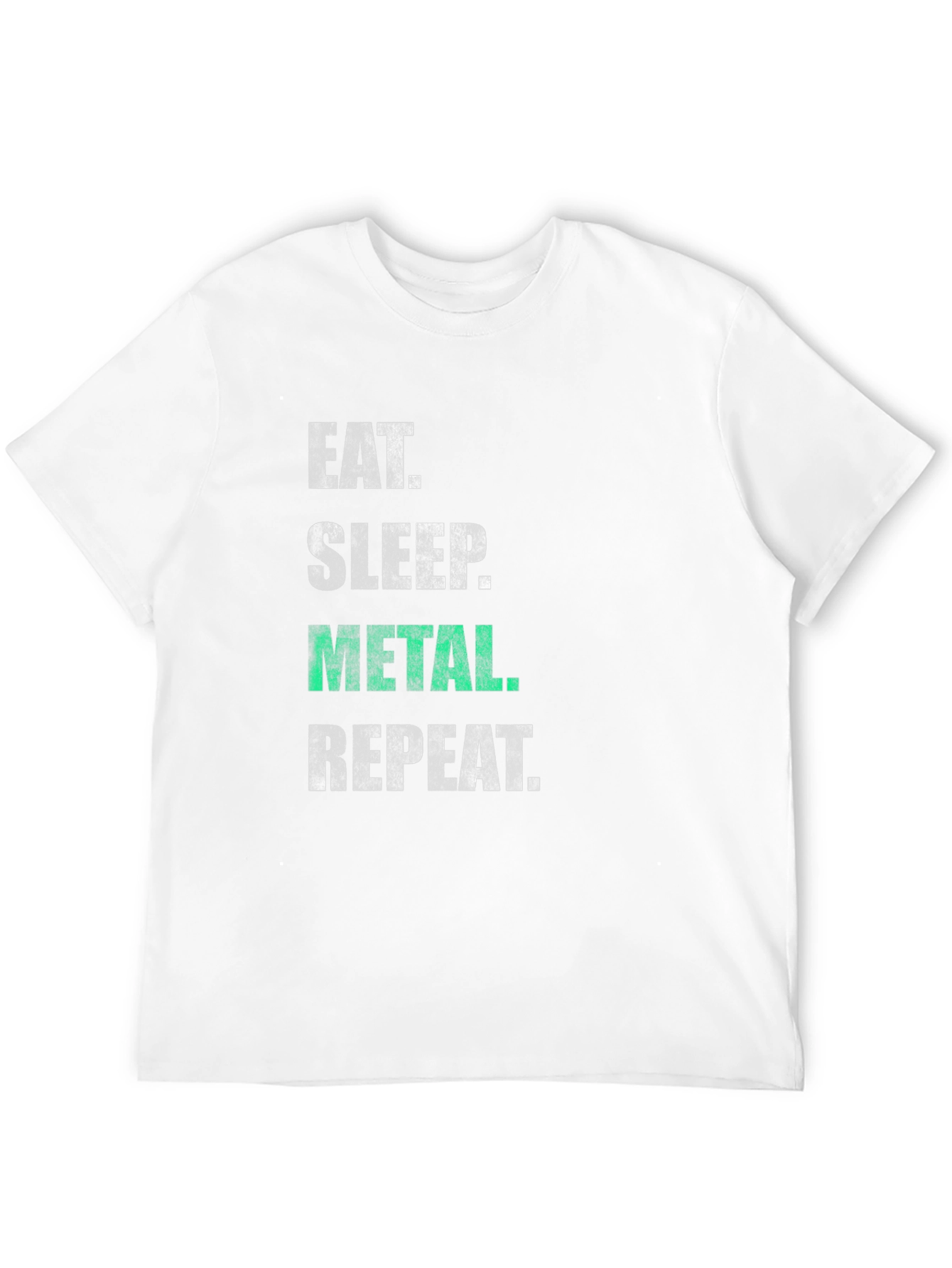 Black Eat Sleep Metal Repeat T-Shirt - Black Graphic Tee view 12
