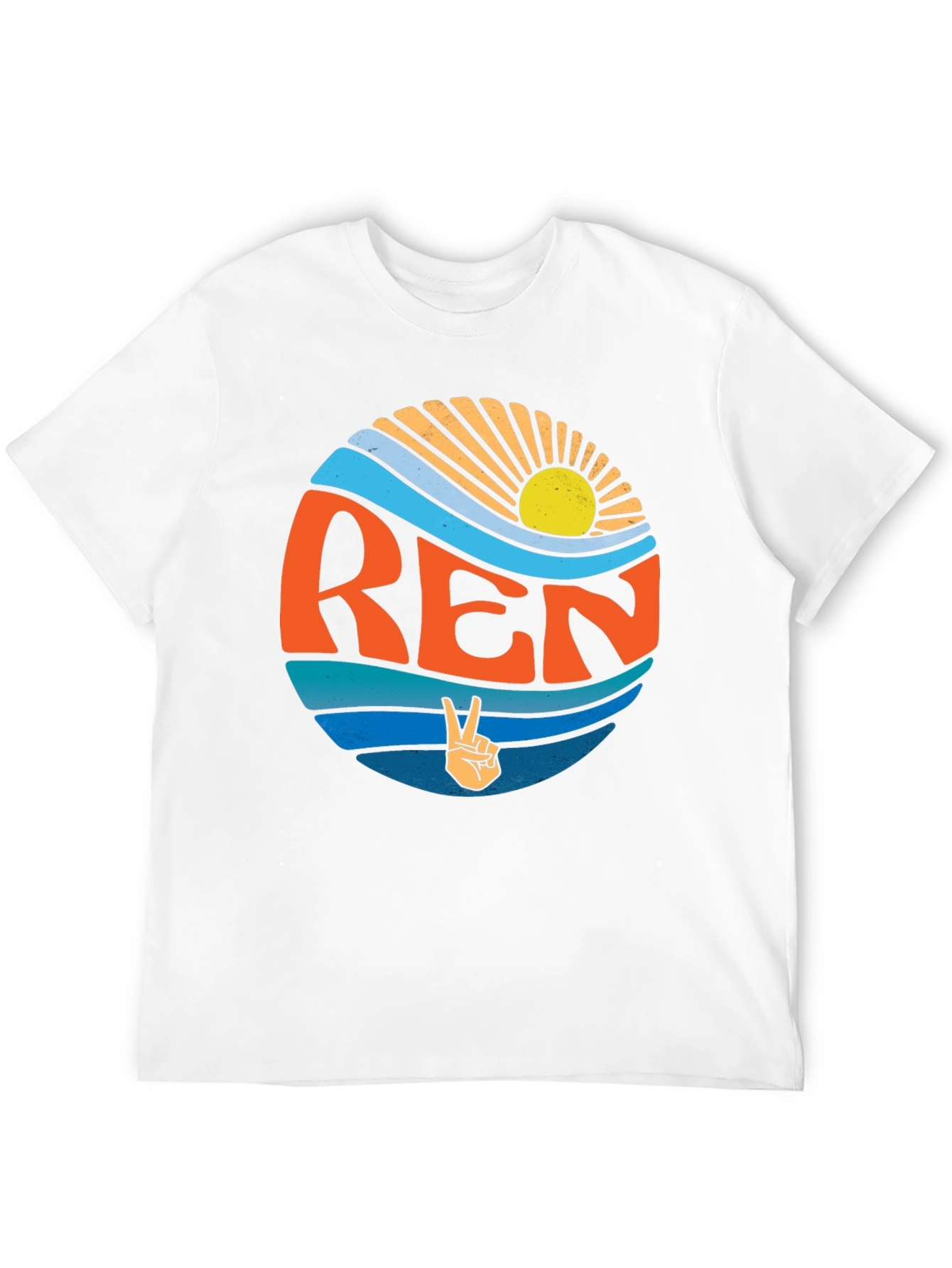 Black Retro REN T-Shirt - Peace Sign Graphic Tee view 12