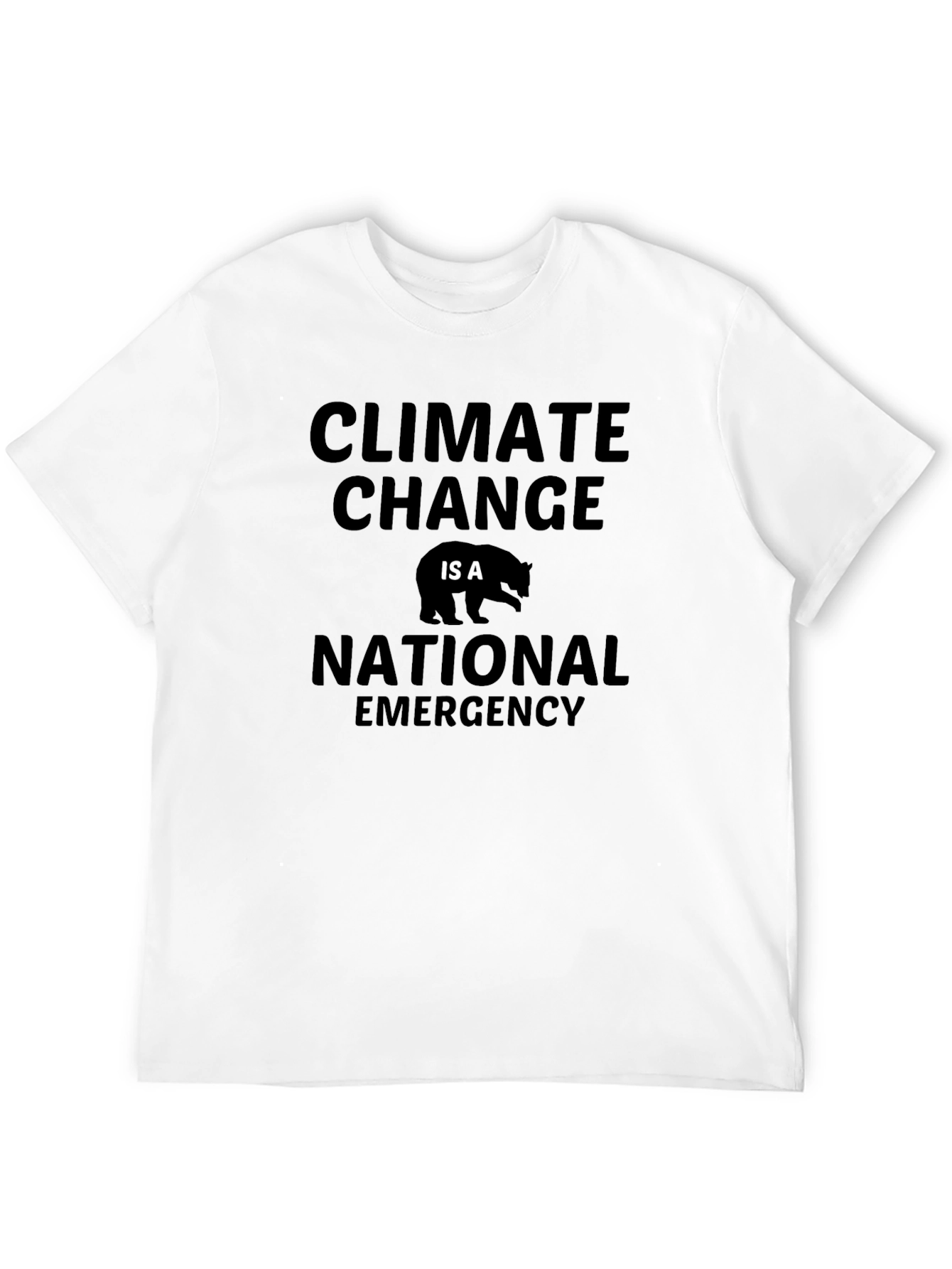Black Climate Change Bear Graphic Tee - National Emergency Shirt view 12