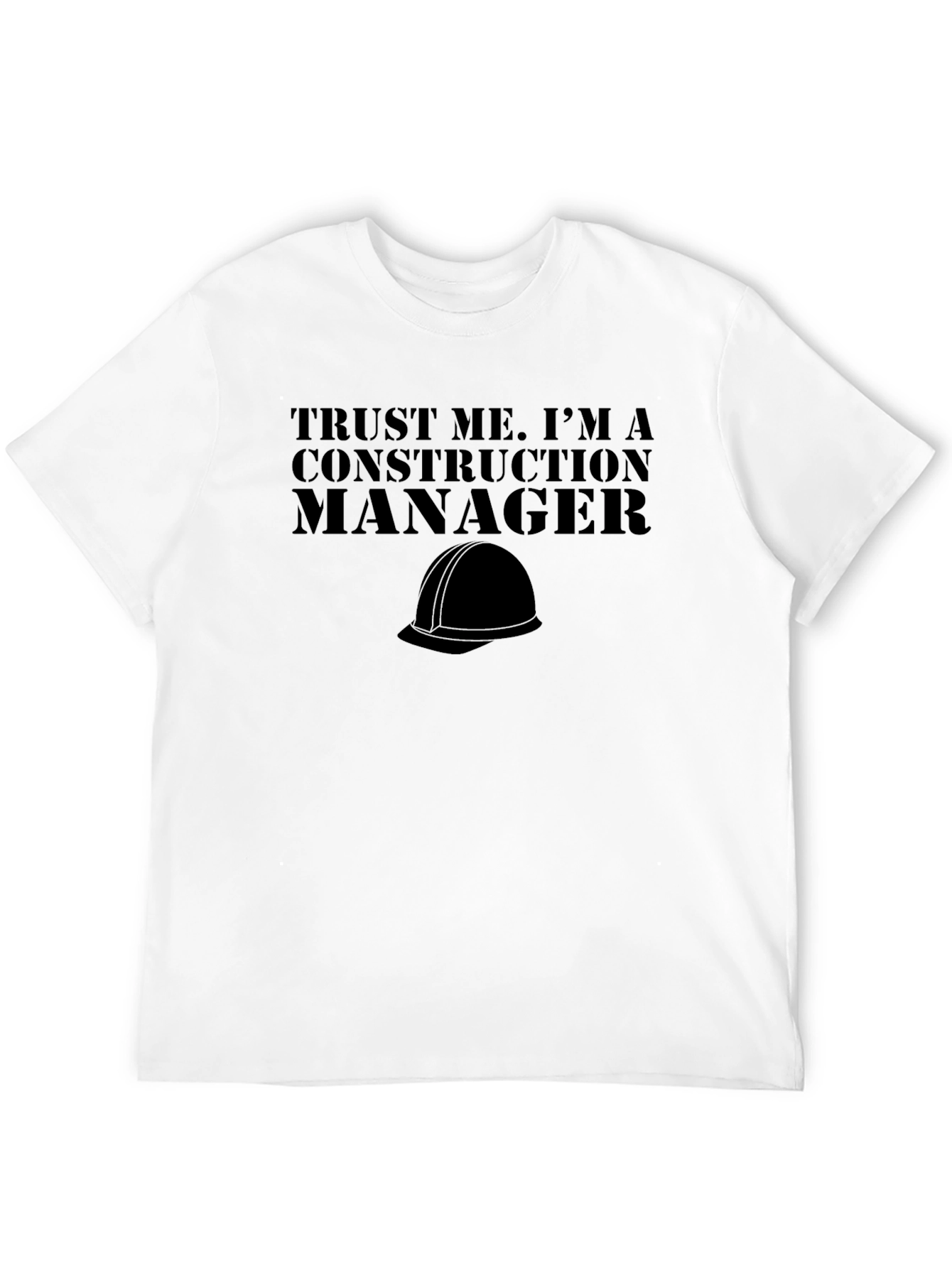 Black Construction Manager T-Shirt - Trust Me Tee view 12