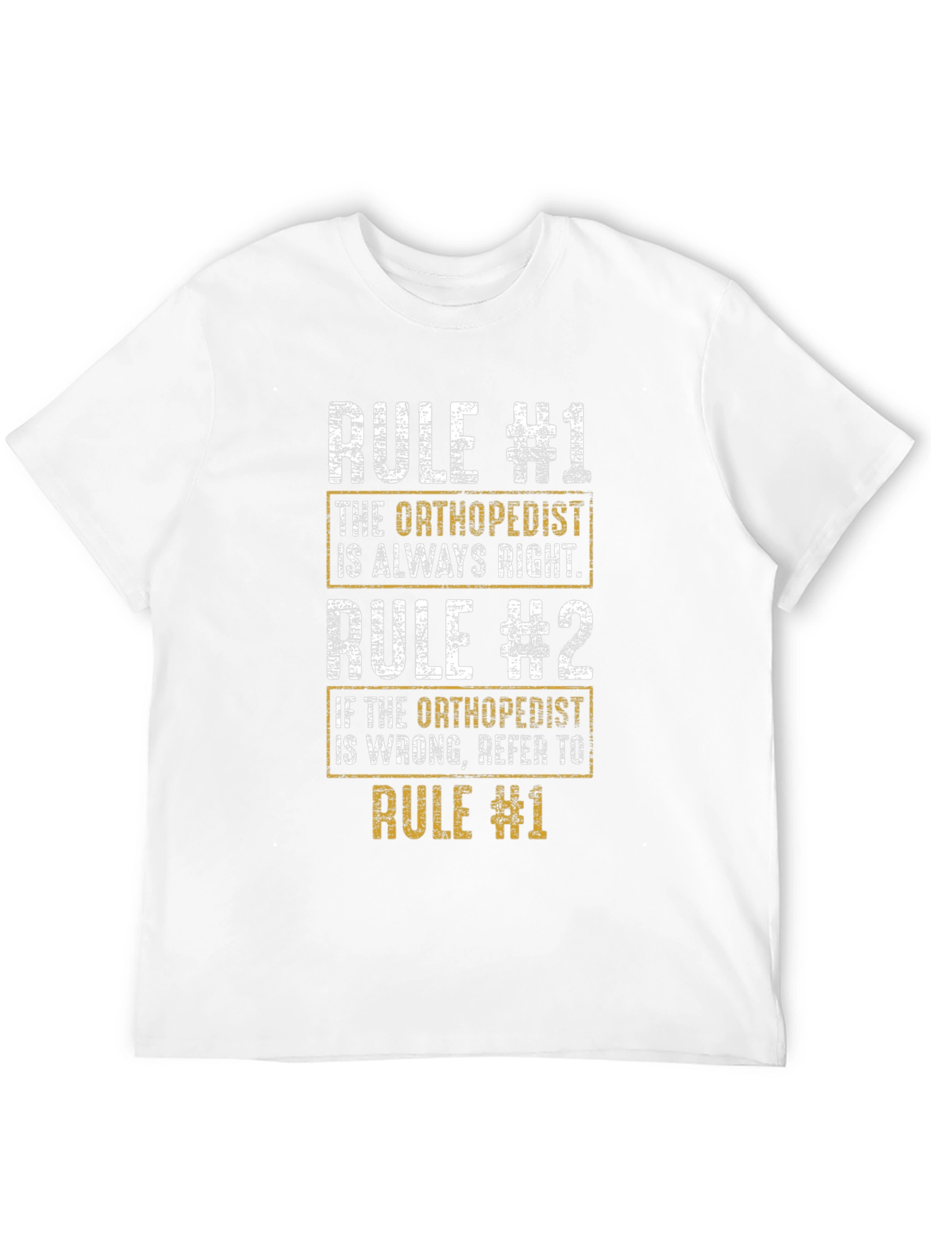 Black Orthopedist Rules T-Shirt - Funny Doctor Gift view 12