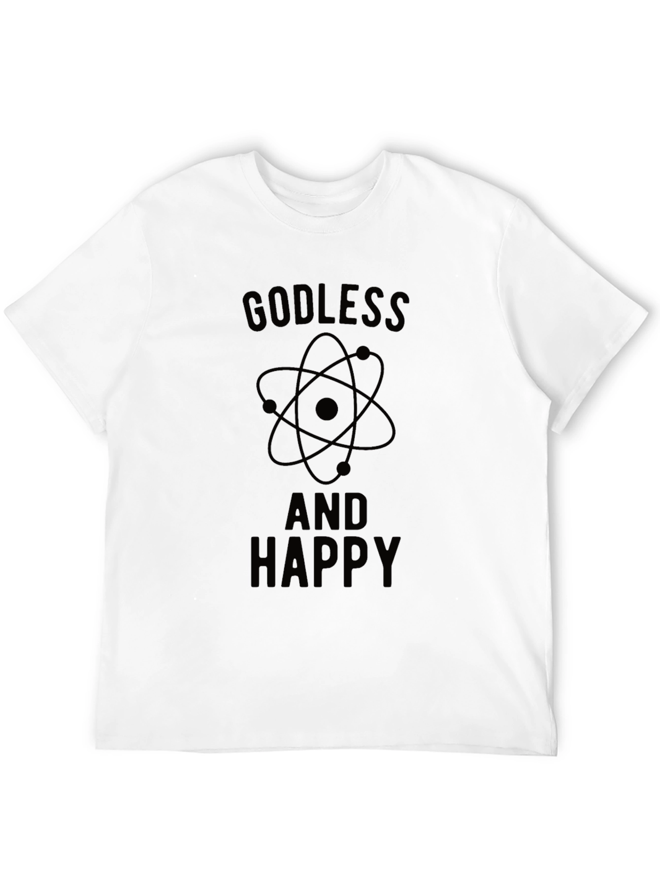 Black Godless And Happy Graphic Tee view 12