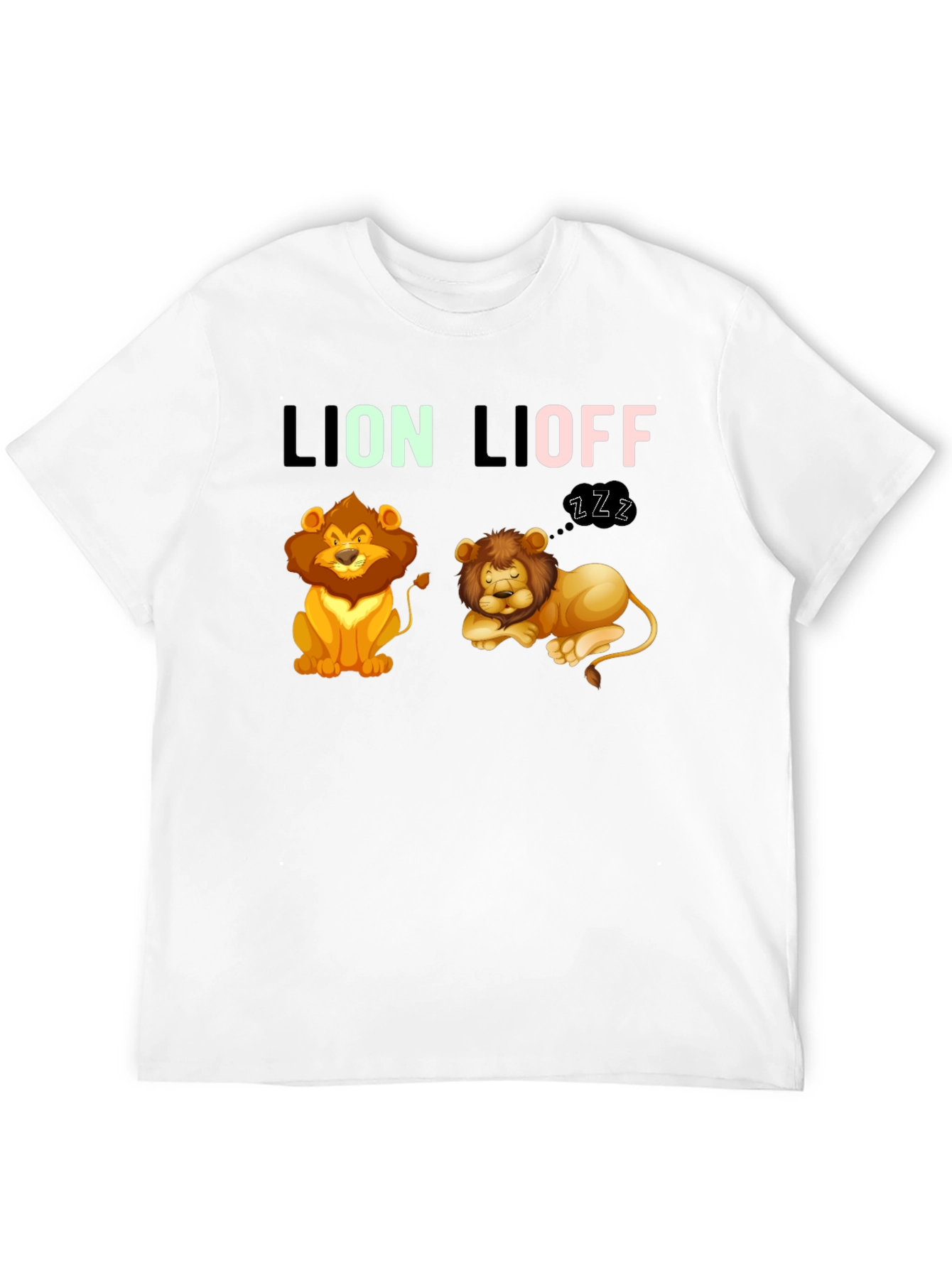 Black Lion Lioff T-Shirt - Funny Graphic Tee view 12