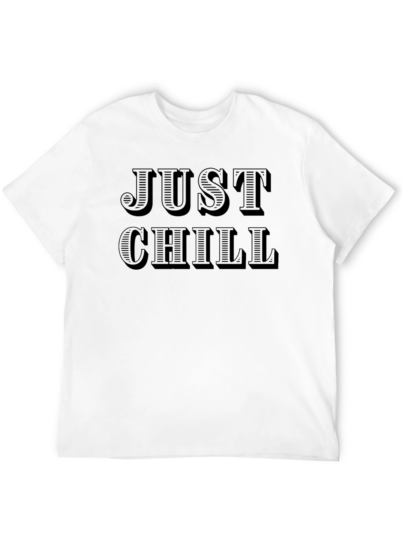 Black Just Chill Black Graphic T-Shirt view 12