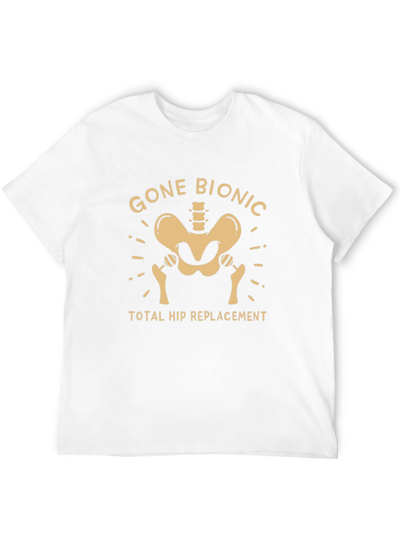 Black Gone Bionic Hip Replacement T-Shirt Funny Recovery Tee view 12