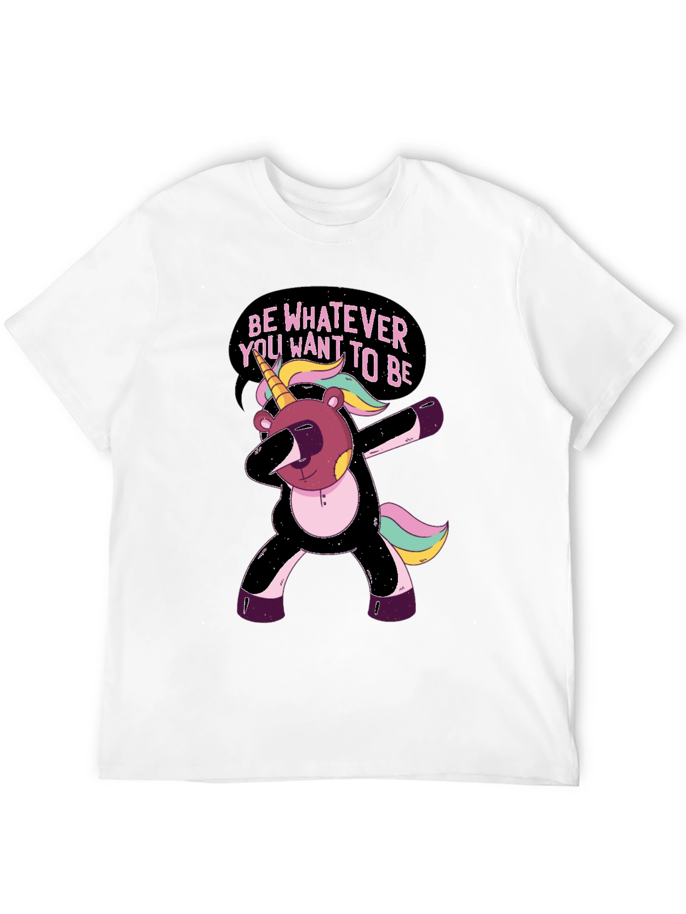 Black Unicorn Bear Dab T-Shirt - Be Whatever You Want To Be! view 12