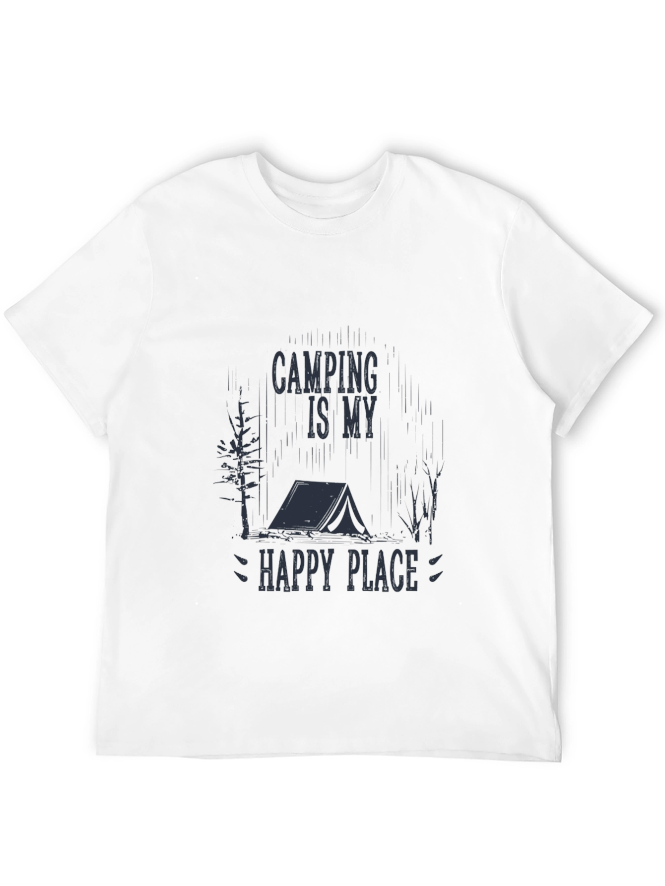 Black Camping is My Happy Place Black T-Shirt view 12