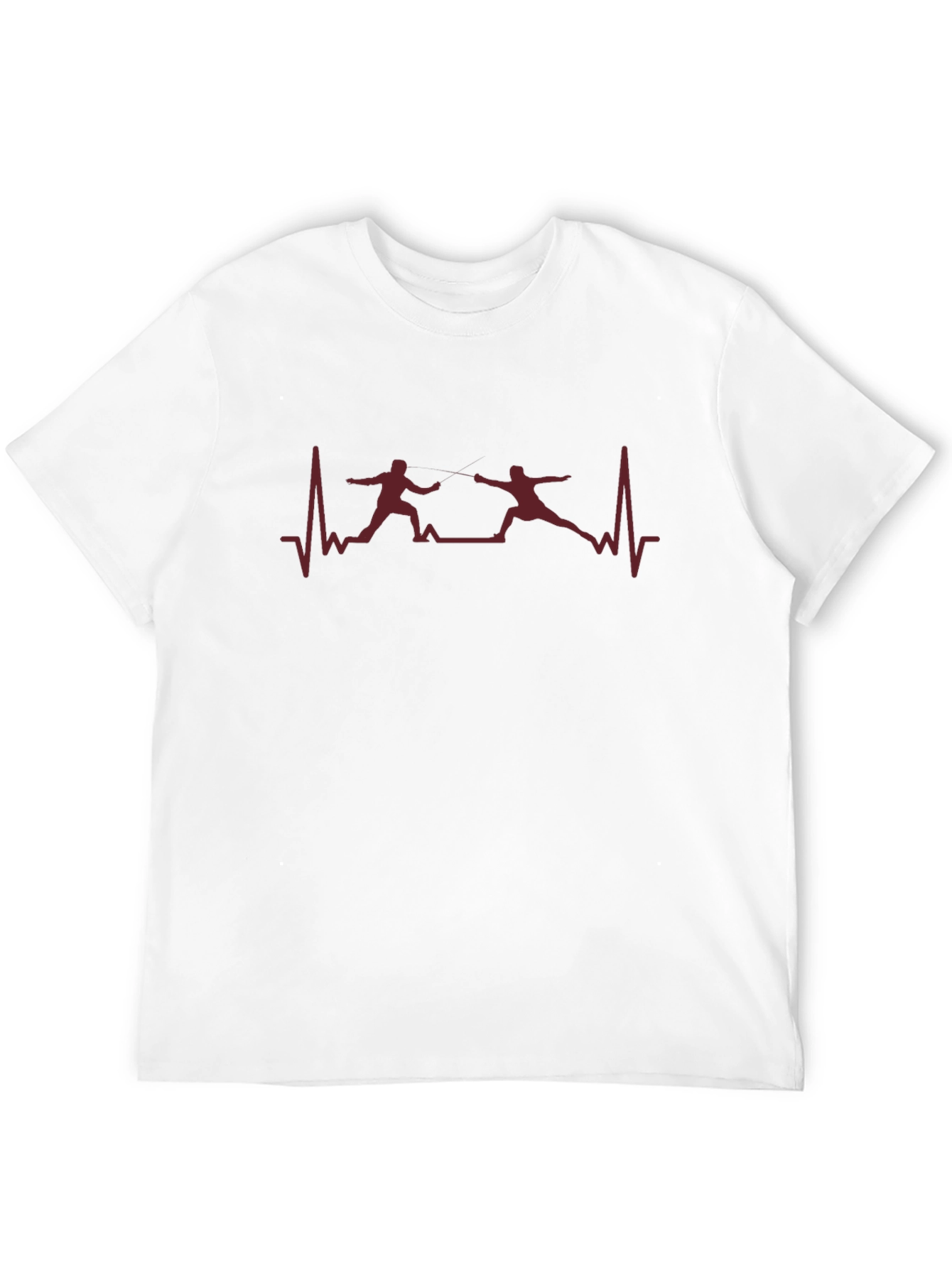 Black Fencing Heartbeat T-Shirt - Black view 12
