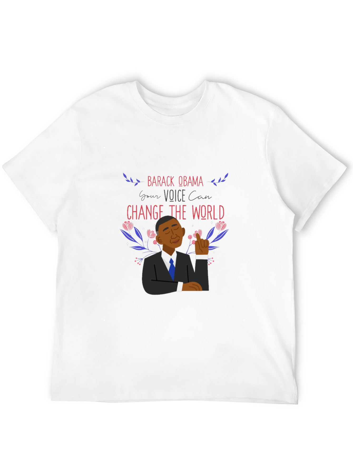 Black Barack Obama Change The World Graphic T-Shirt view 12