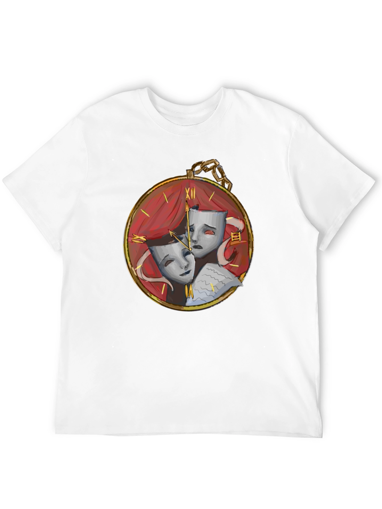 Drama Masks Pocket Watch Graphic Tee - 12