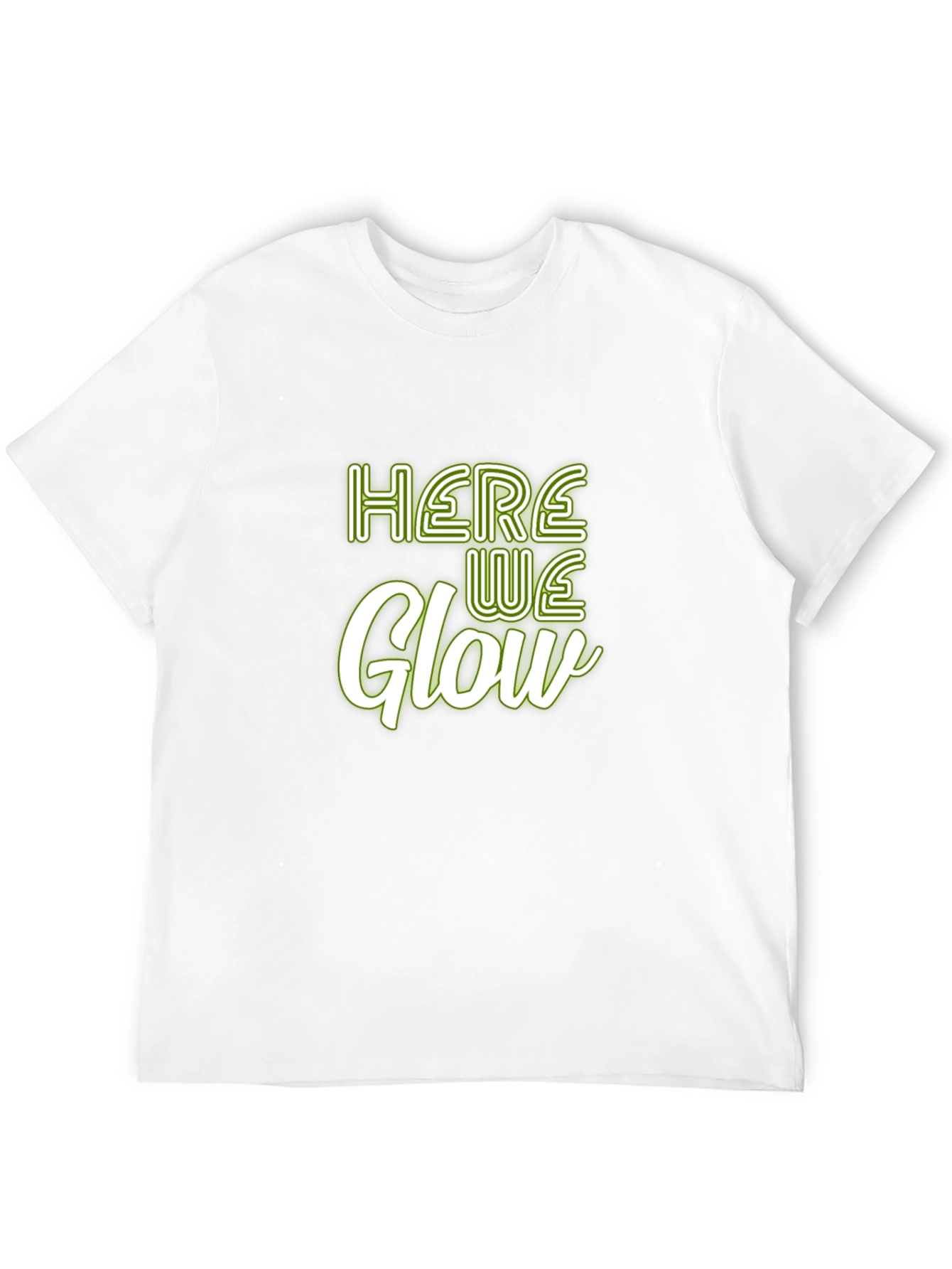 Black Here We Glow Graphic Tee - Soft Cotton Blend view 12