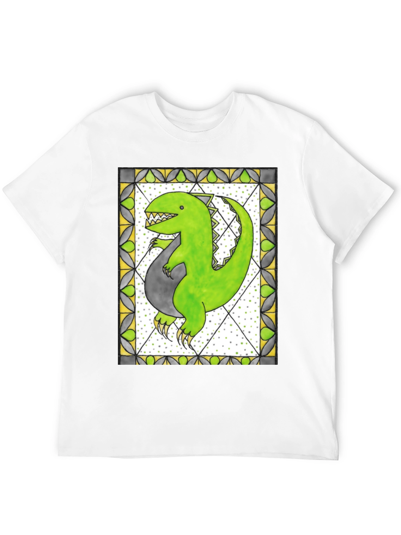 Black Dinosaur Graphic Tee - Unique Design view 12