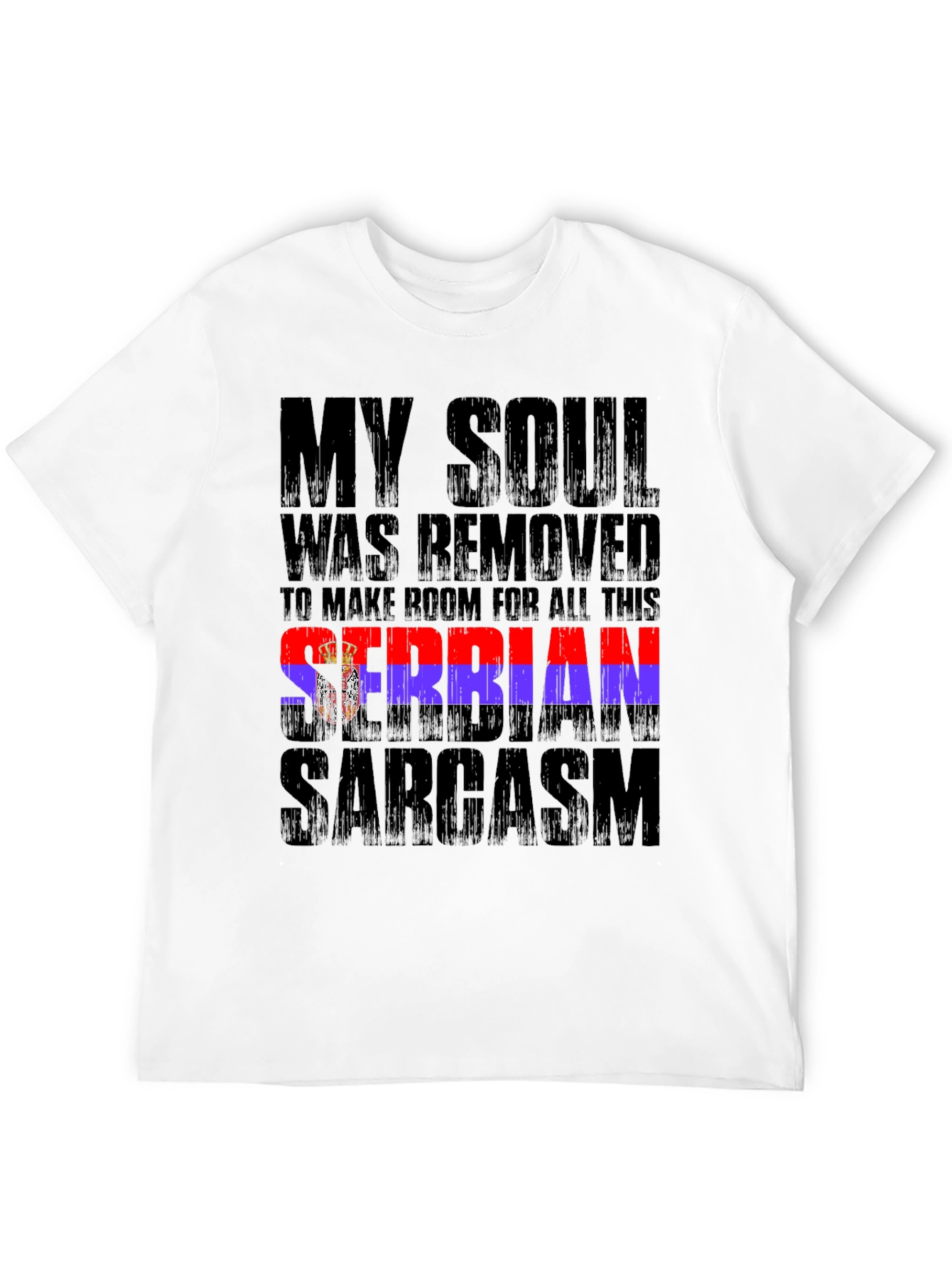 Black Serbian Sarcasm Graphic T-Shirt view 12