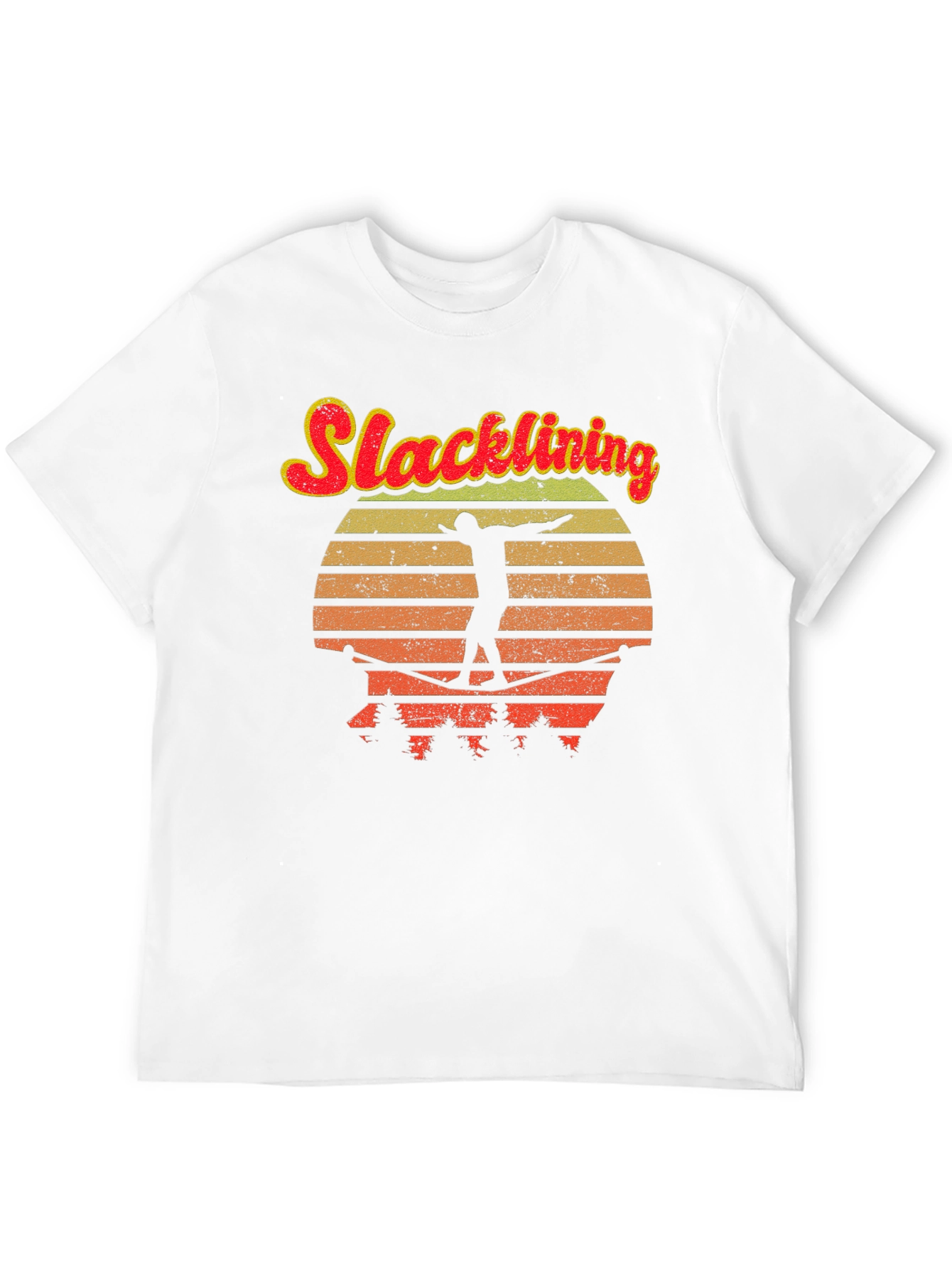 Black Retro Slacklining T-Shirt view 12