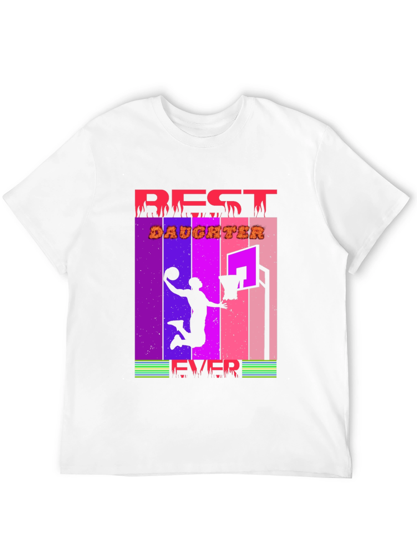 Black Best Daughter Ever Basketball Graphic T-Shirt view 12